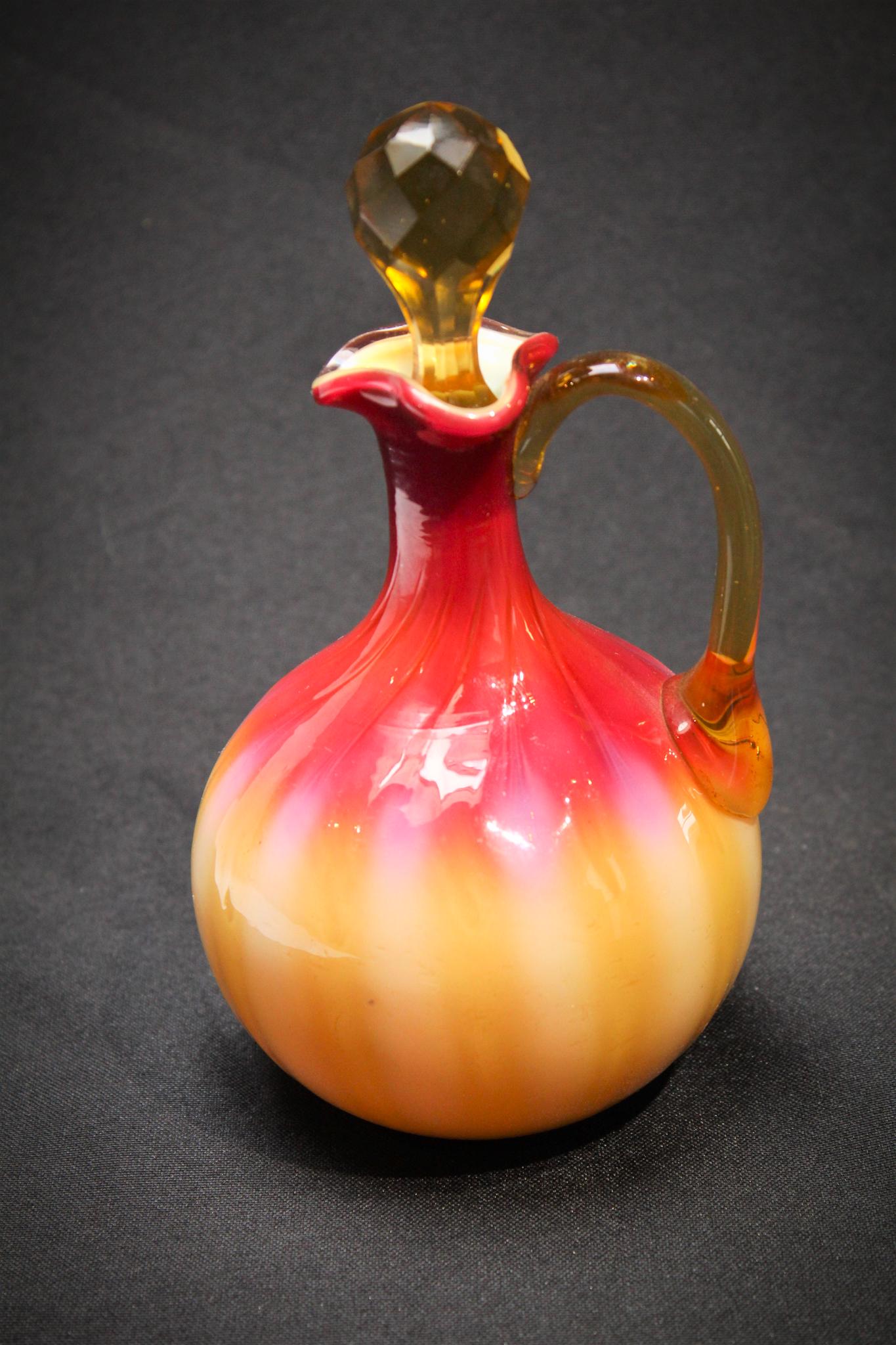 New England Plate Amberina Victorian Glass Cruet (1 of 4)