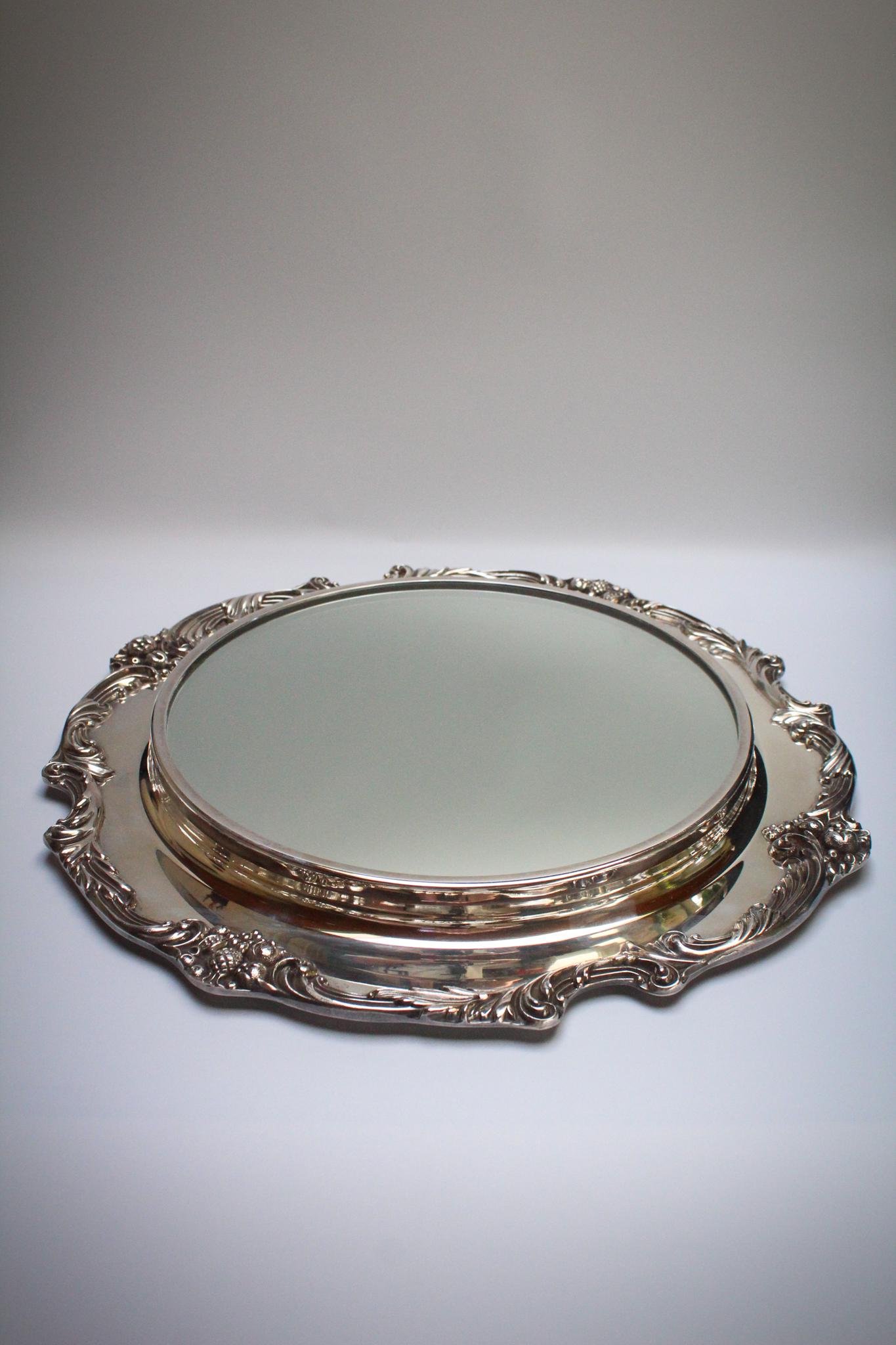 Reed & Barton Silverplate Mirrored Plateau (1 of 5)