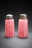 Victorian Pink Cased Corn Salt Shaker Pair