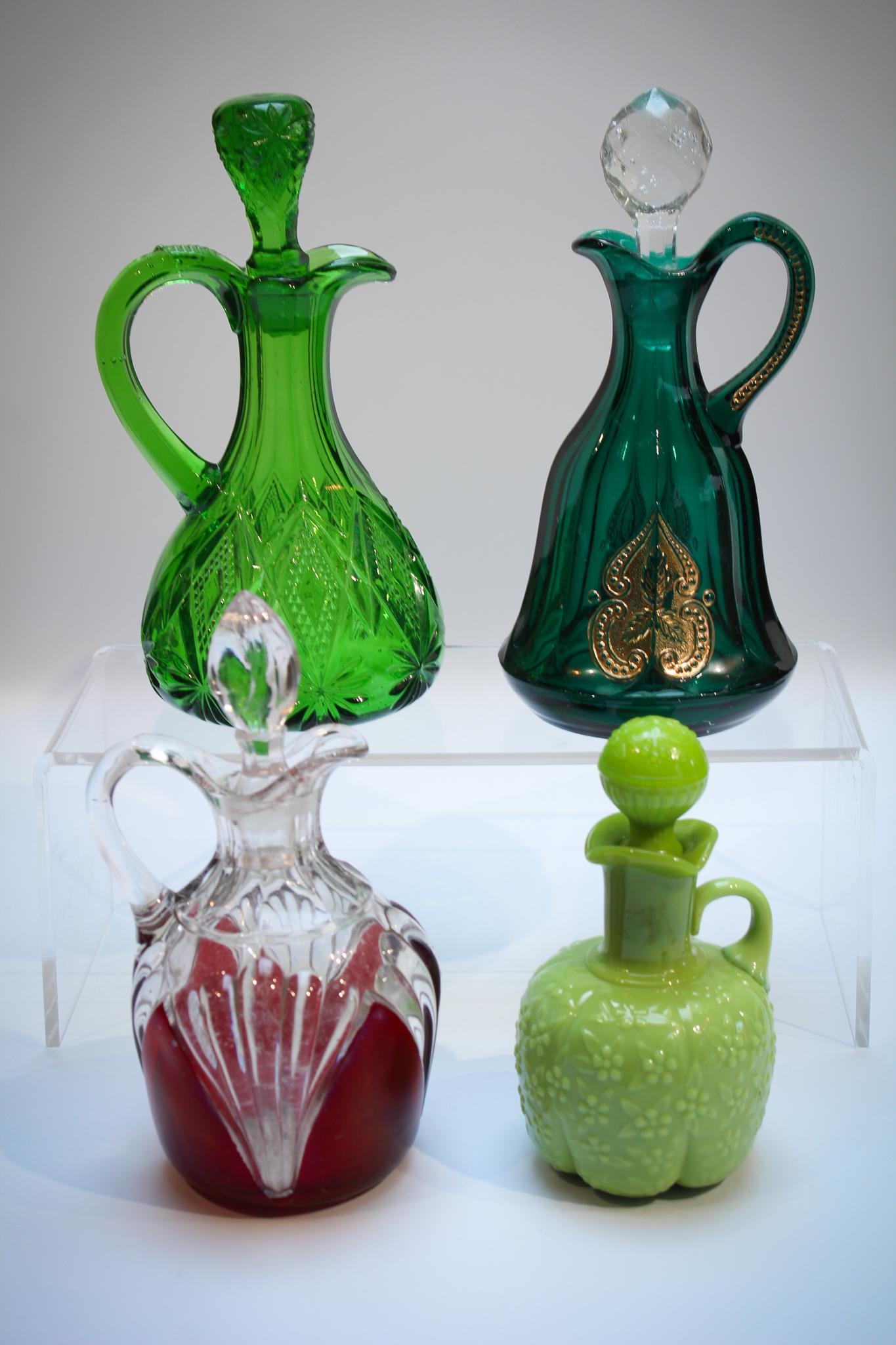 Lot 4 Victorian Glass Cruets (1 of 3)