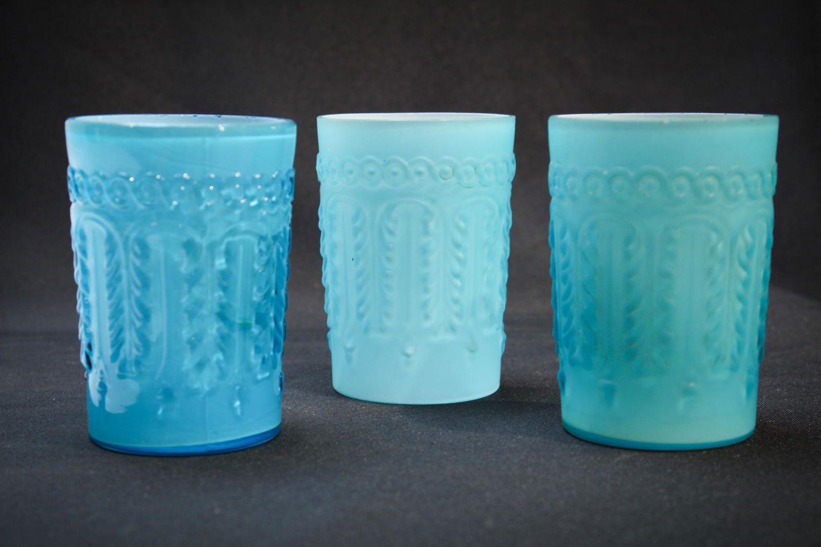 Lot of 3 Northwood Leaf Umbrella Victorian glass (1 of 3)