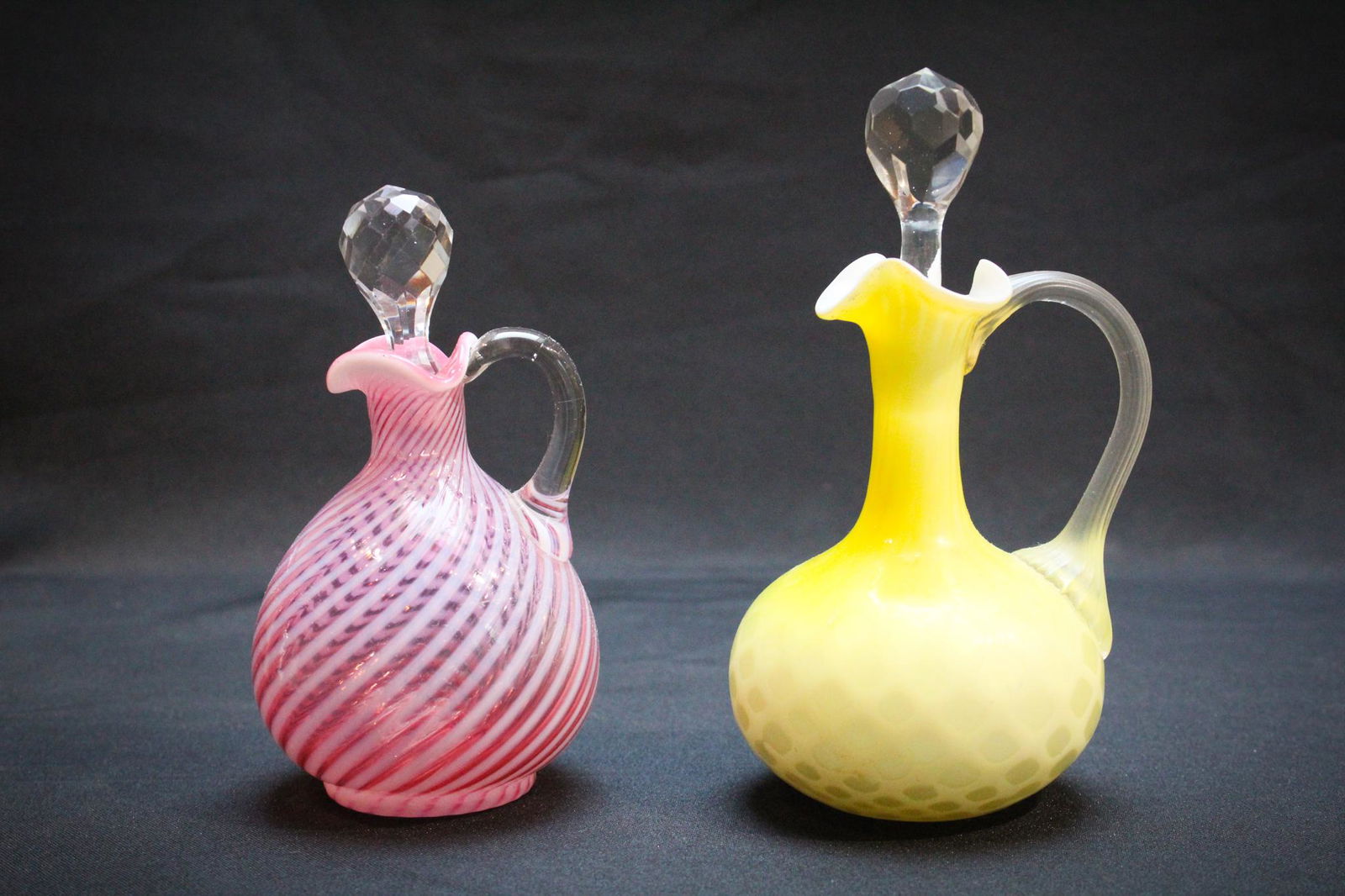 2 Victorian Art Glass Cruets (1 of 4)