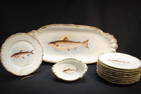 Fantastic 12pc Limoge Porcelain Fish Set