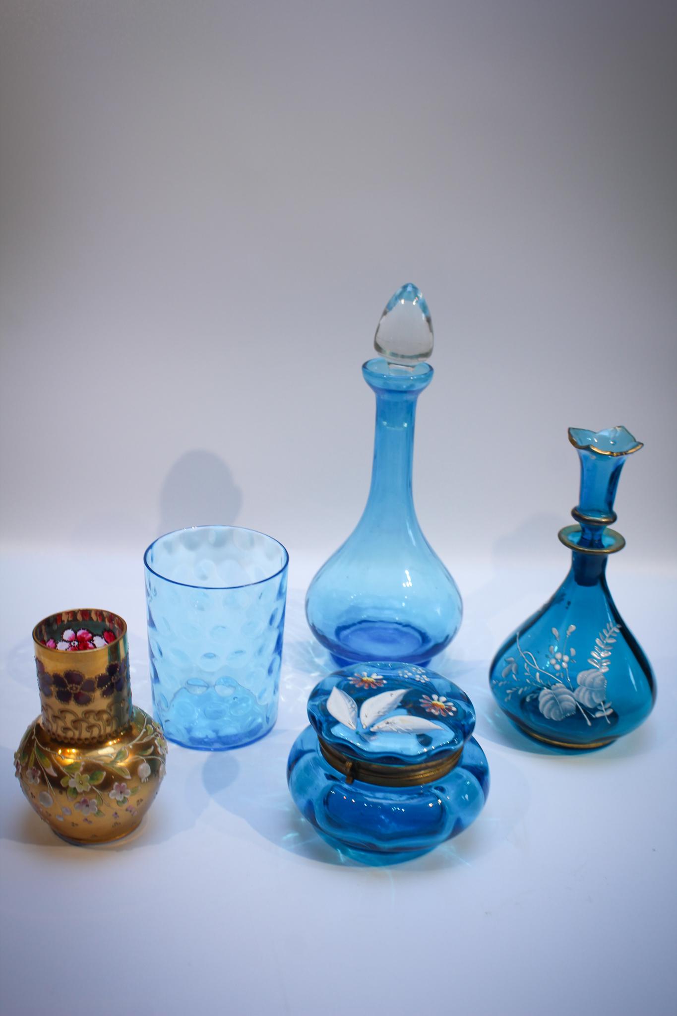 Victorian 5 pc Lot of Art Glass (1 of 5)