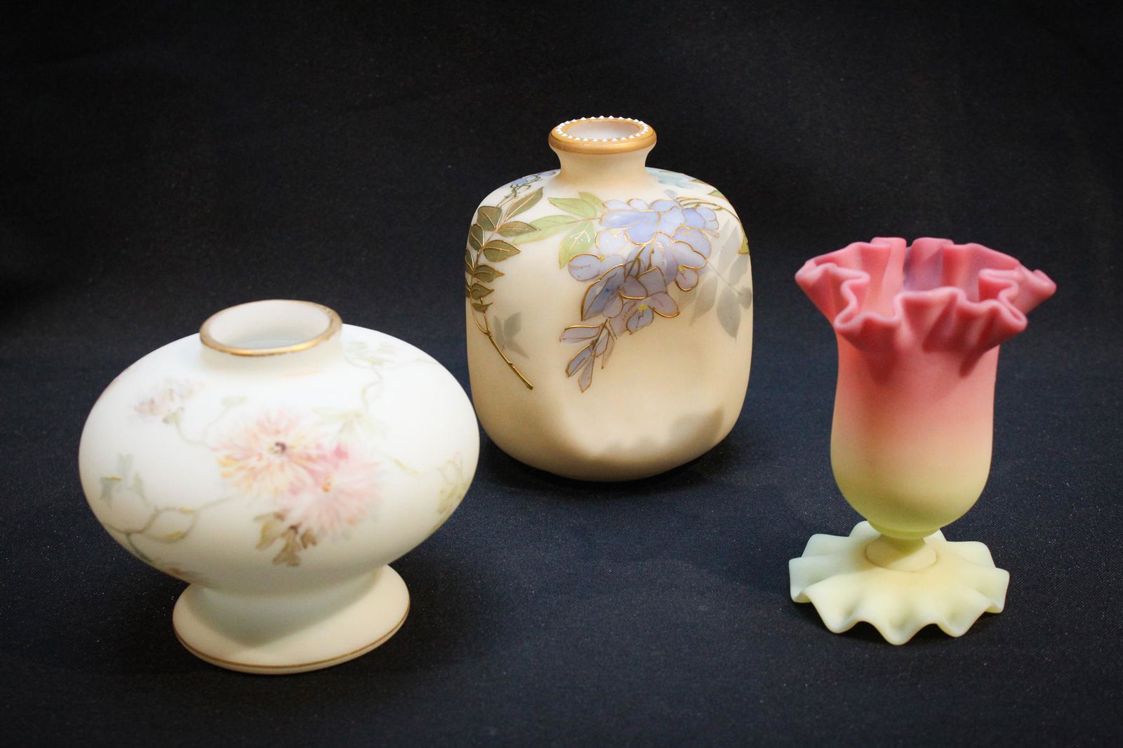 3 pc Lot Victorian Mt Washington Webb Smith Bros. Glass (1 of 4)