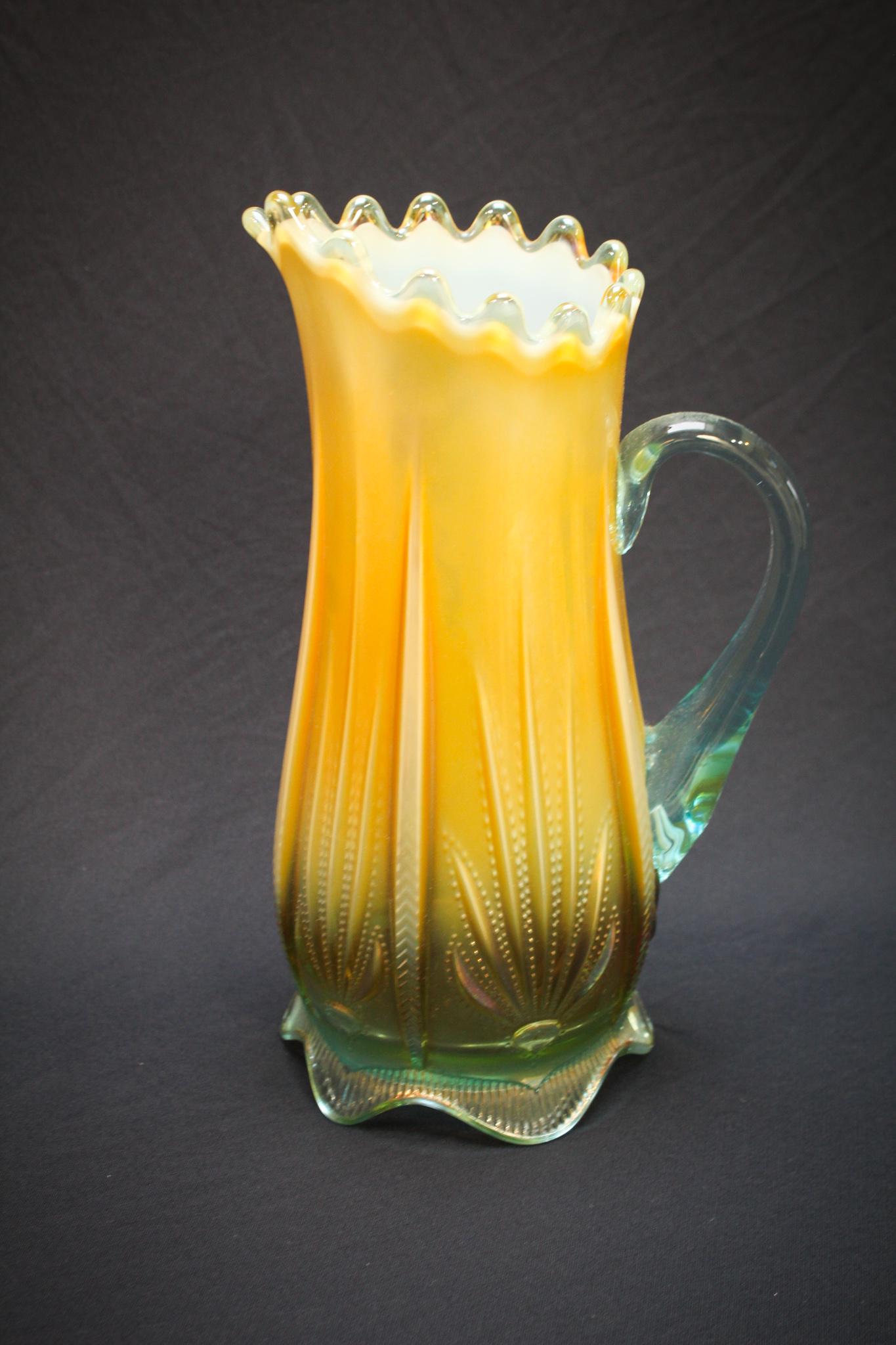 Fenton Cactus Aqua Opalescent Pitcher (1 of 3)