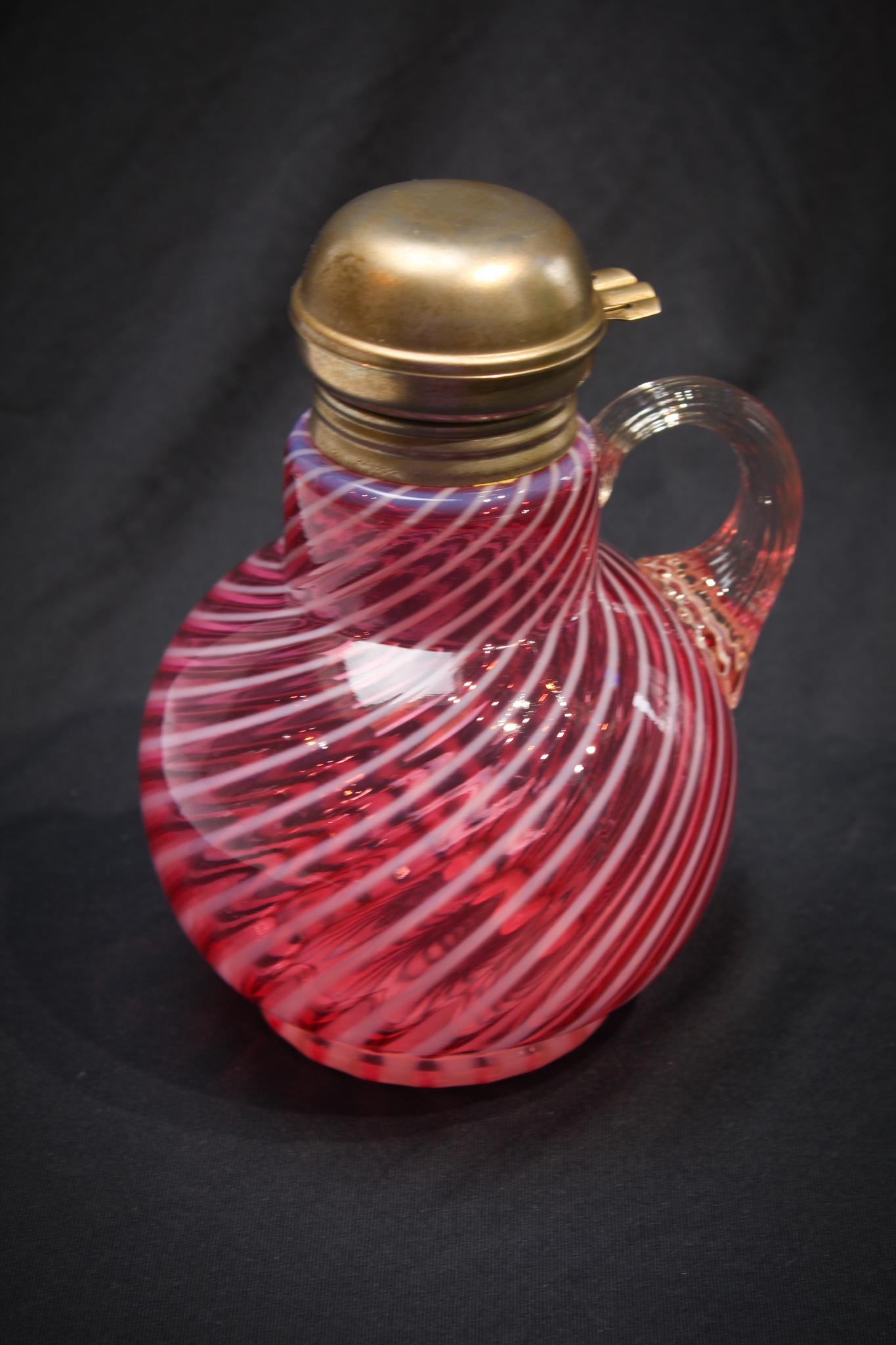 Fenton L.G. Wright Cranberry Opalescent syrup (1 of 4)