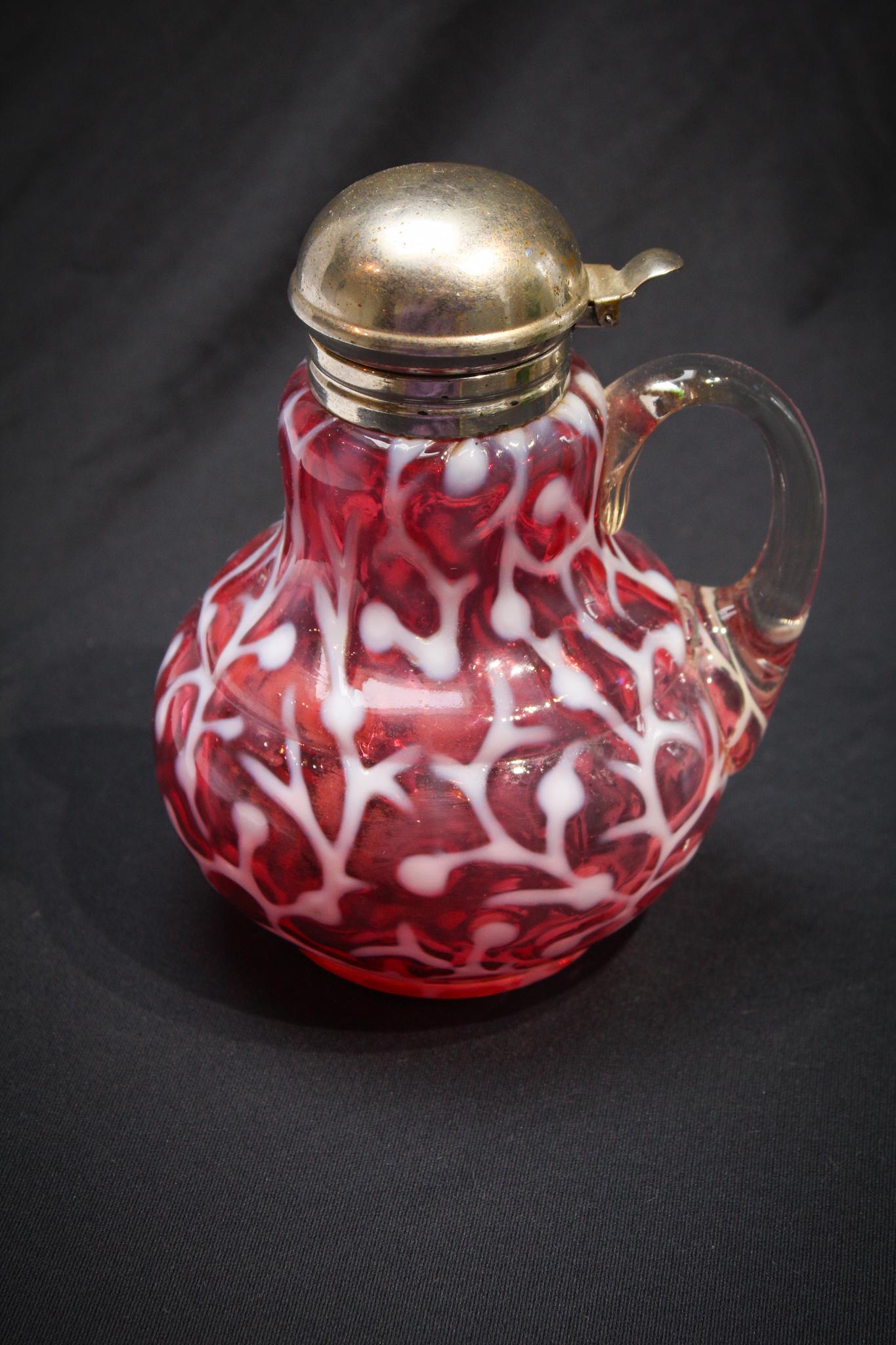 Hobb's Cranberry Opalescent Syrup Pitcher (1 of 6)