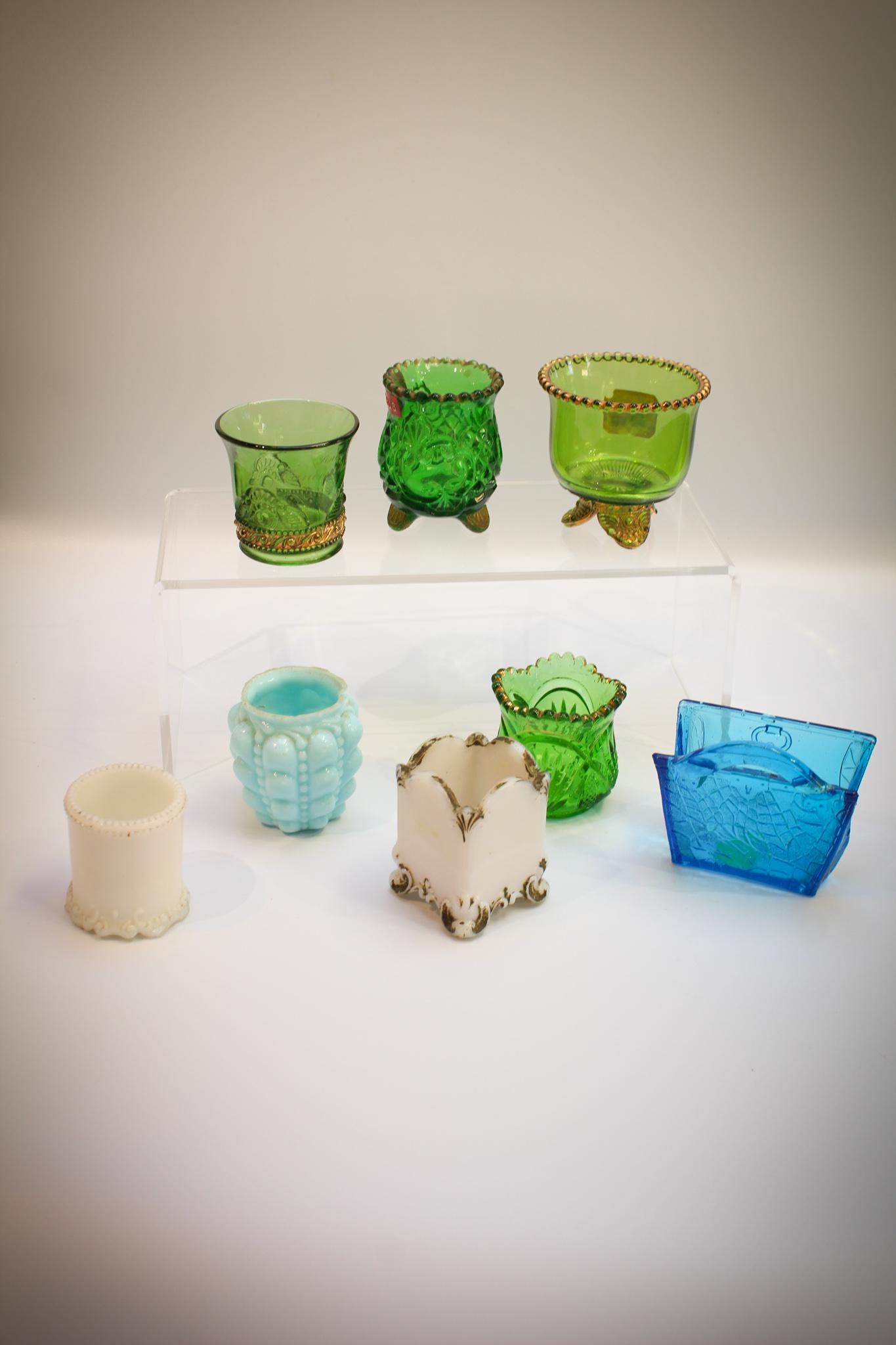 8pc Lot Victorian Toothpick Holders: Save your money for these folks. Here you get a lot of bang for your buck. Super good grouping of entry level toothpicks sure to please that special friend you're really not that close to you never kn