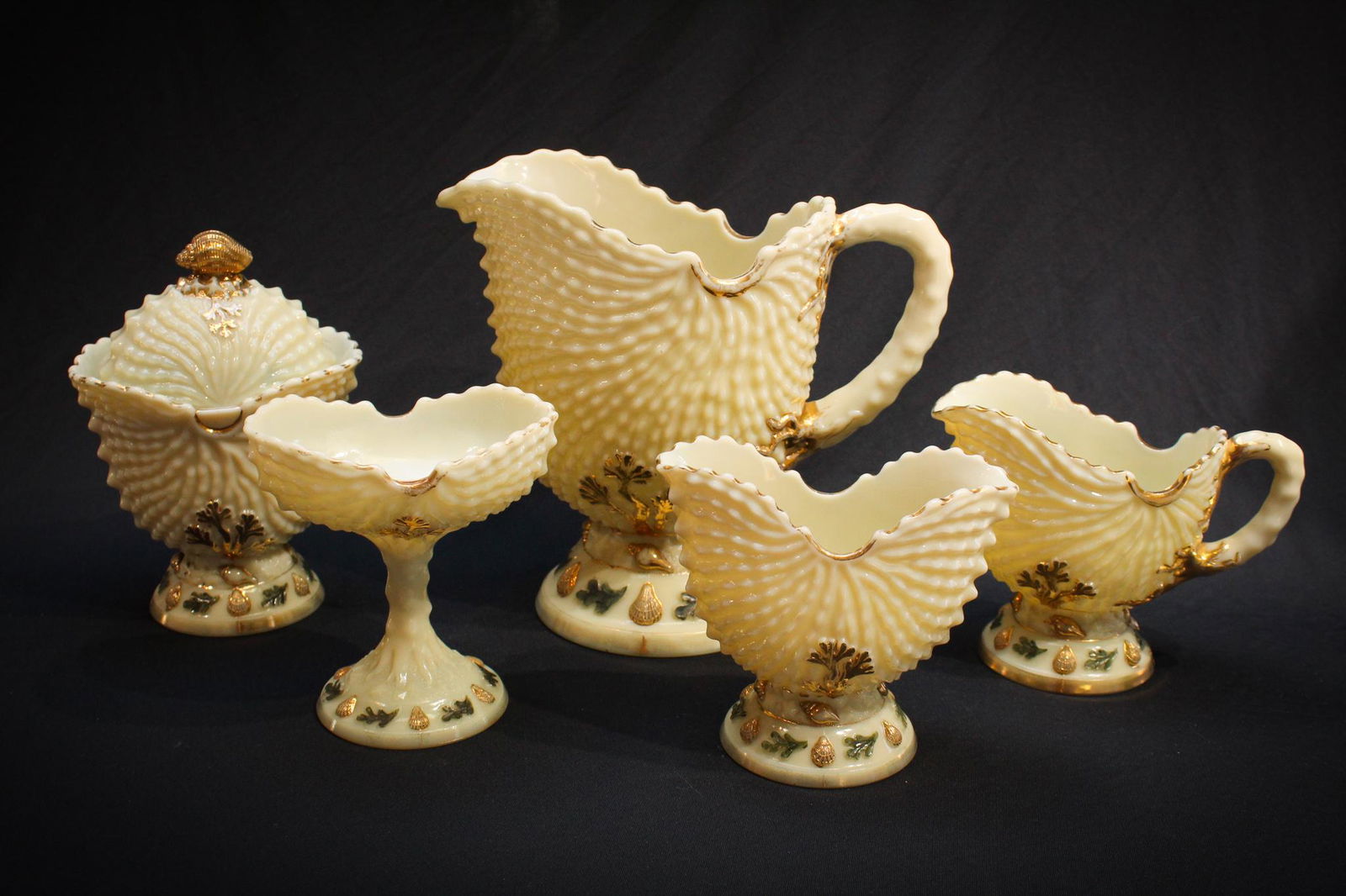 5 pc Lot Northwood Victorian Custard Glass (1 of 7)