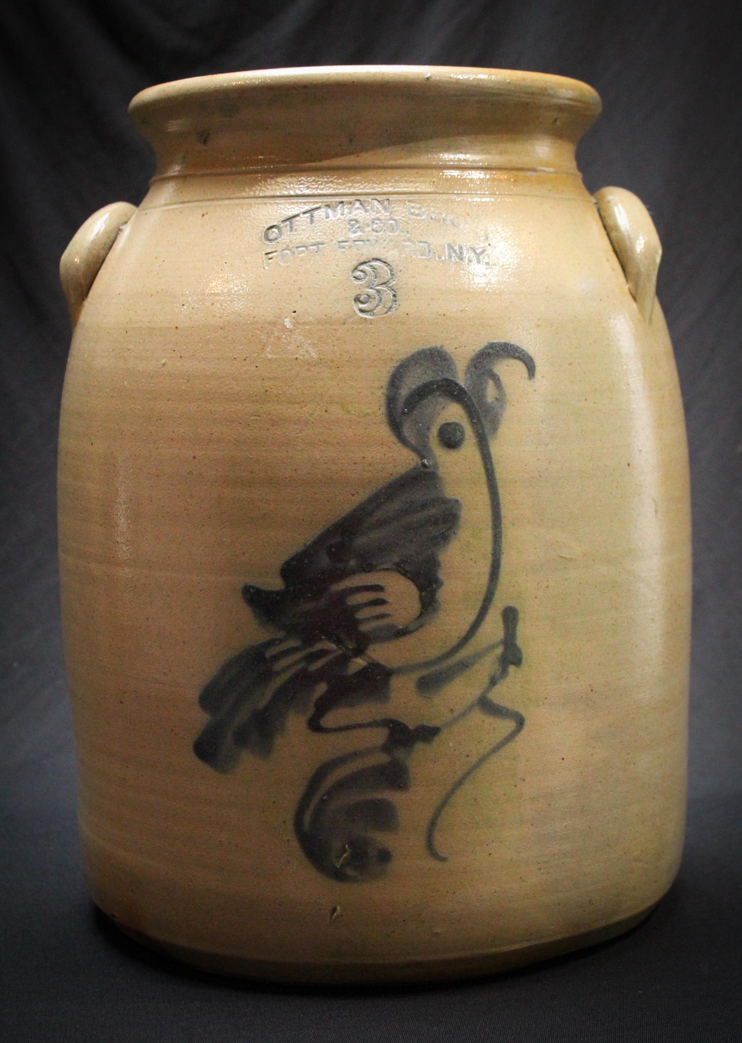 Ottman Bros. & Co Bird decor Stoneware Jar (1 of 6)
