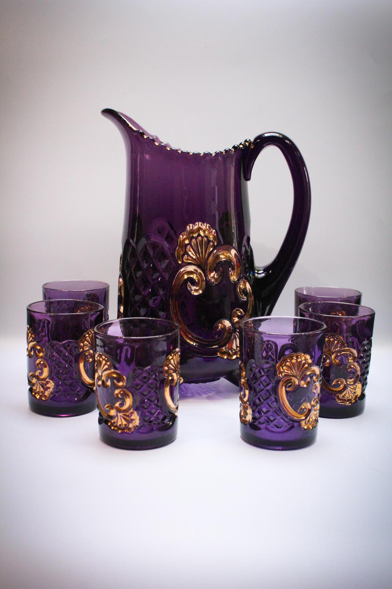 Riverside Croesus 7 pc. Purple water set (1 of 6)