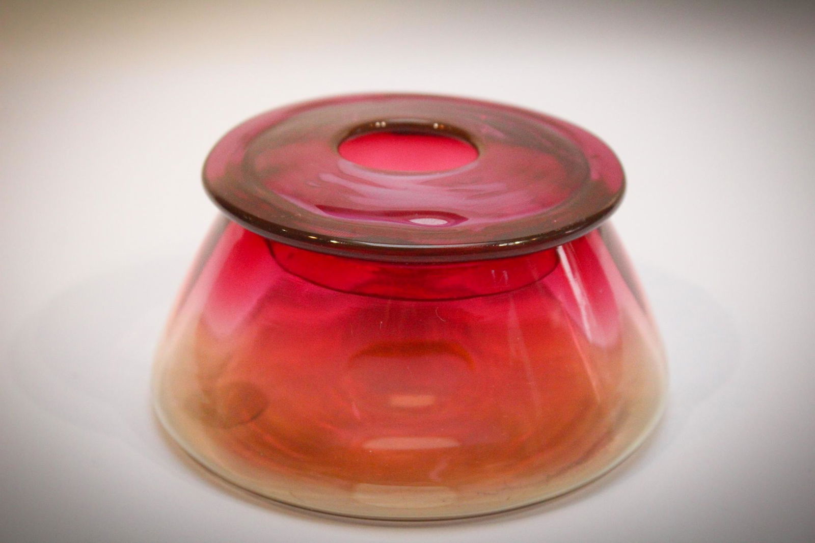 Scarce Libbey Amberina signed hair Receiver (1 of 5)