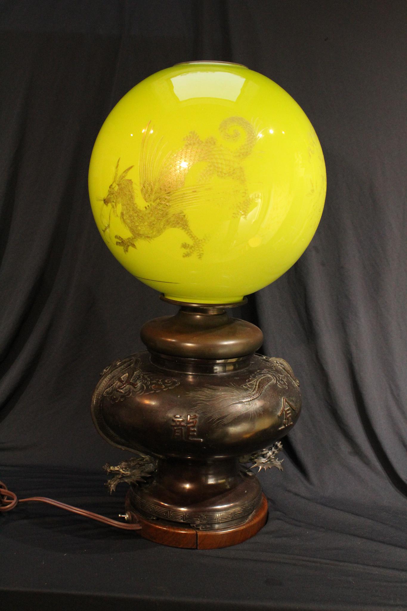 Dragon Cased Victorian Lamp Lamp (1 of 15)