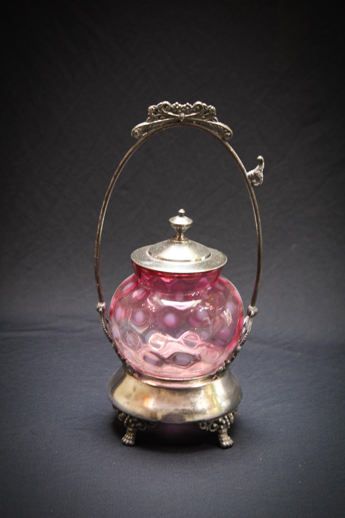 Victorian Rubina Opalescent Benedict Silverplate Pickle (1 of 5)