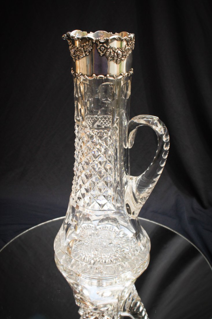 BPCG Cut Glass Tankard Sterling Pitcher (1 of 6)