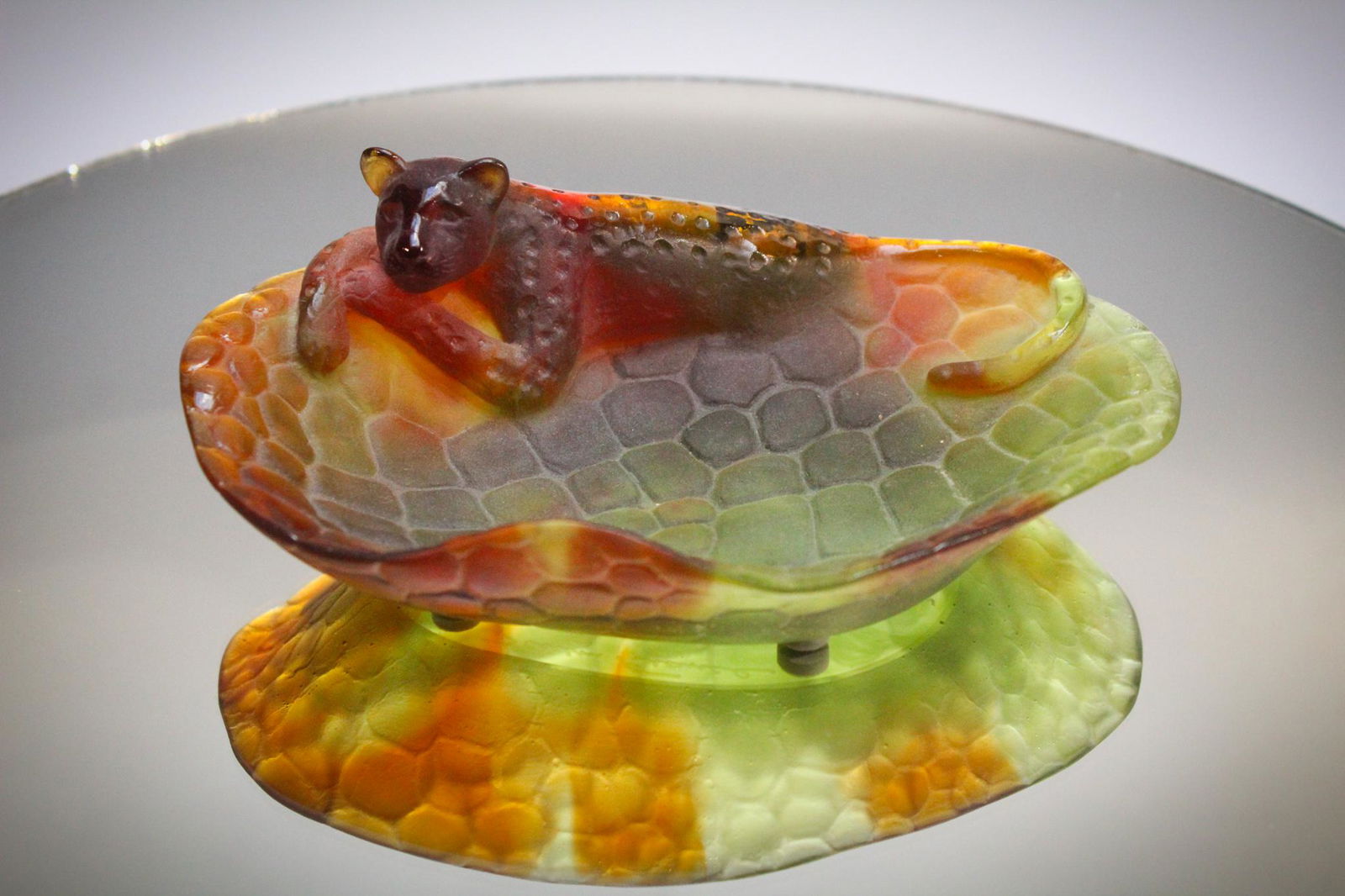 Daum France Pate de Verre Leopard (1 of 5)