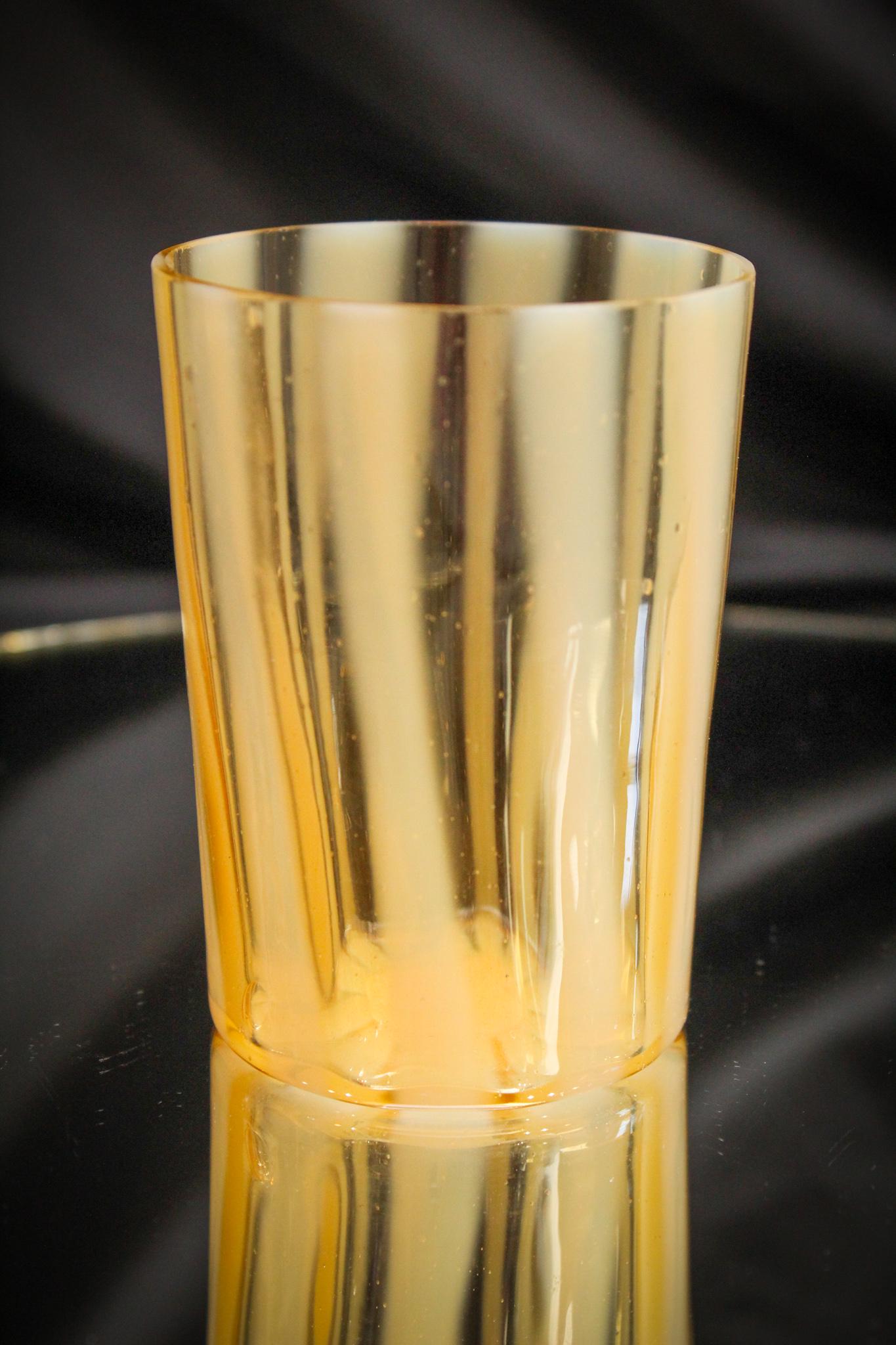 Scarce Phoenix Amber Opalescent Stripe Tumbler (1 of 4)