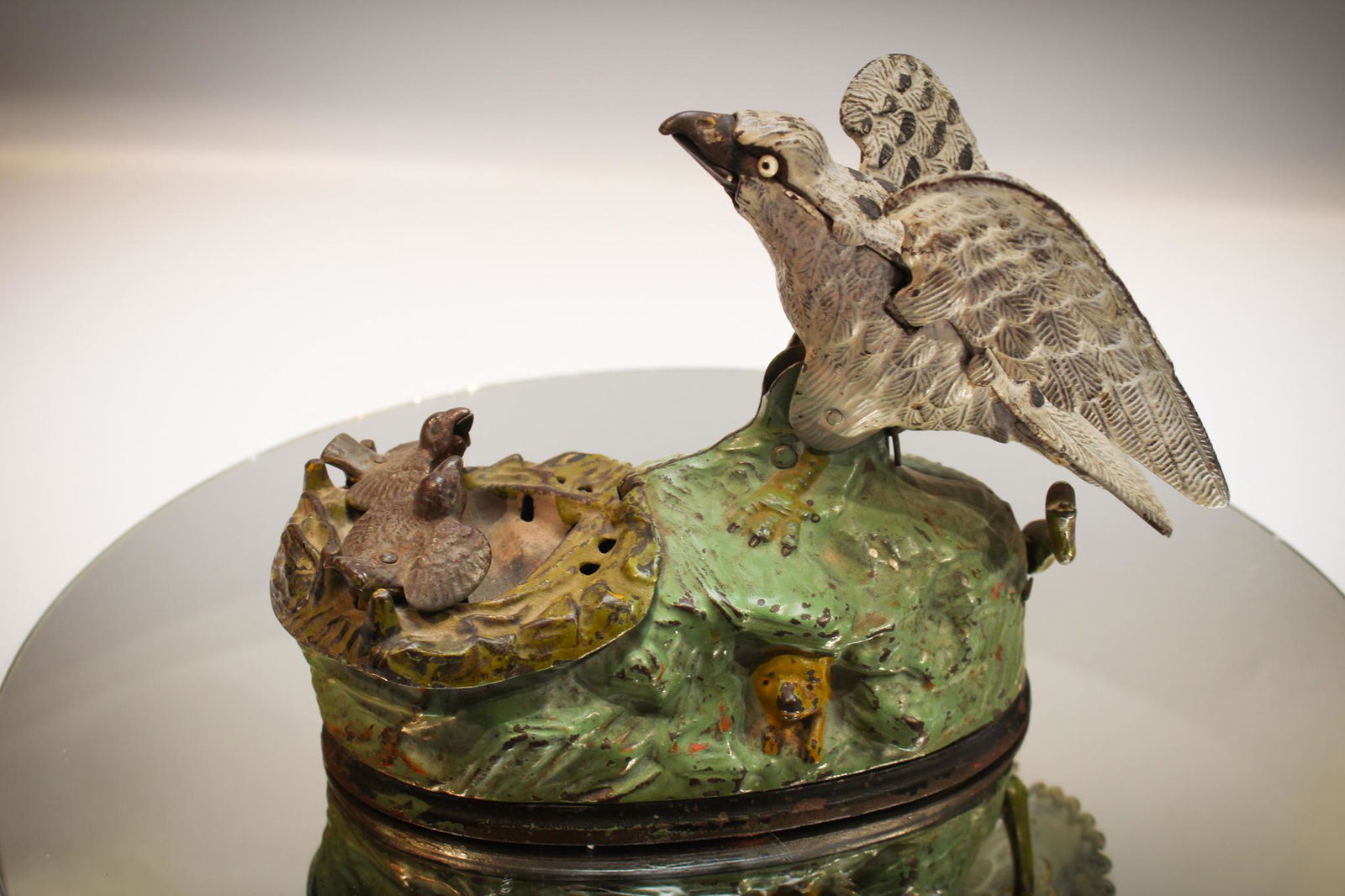 J & E Stevens Cast Iron Eagle & Eaglets Antique (1 of 8)