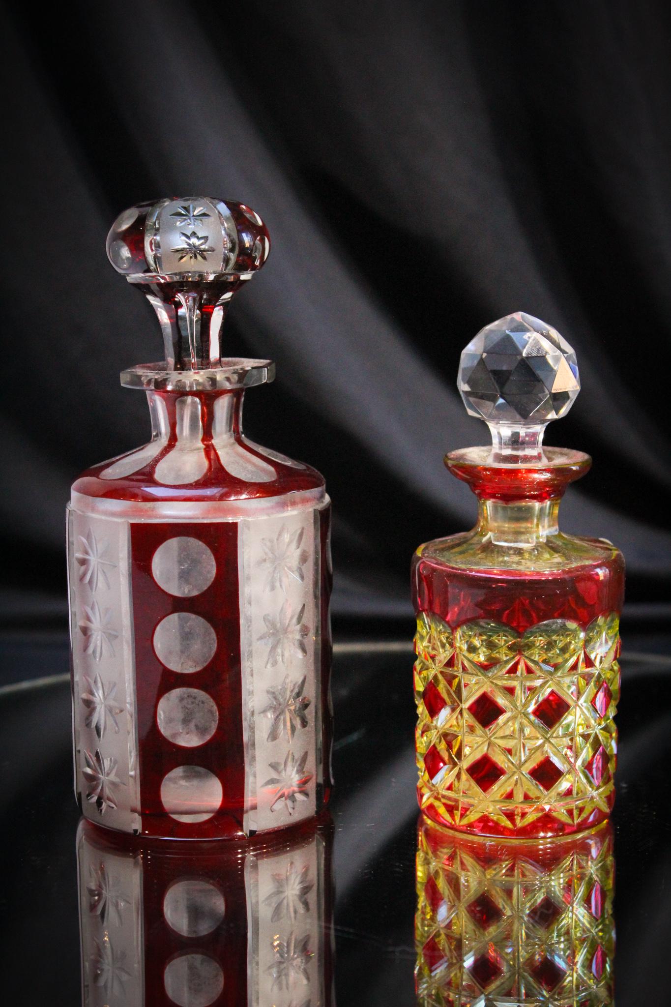 2 pc Lot Perfumes Vaseline Cranberry and Ruby Stained (1 of 9)