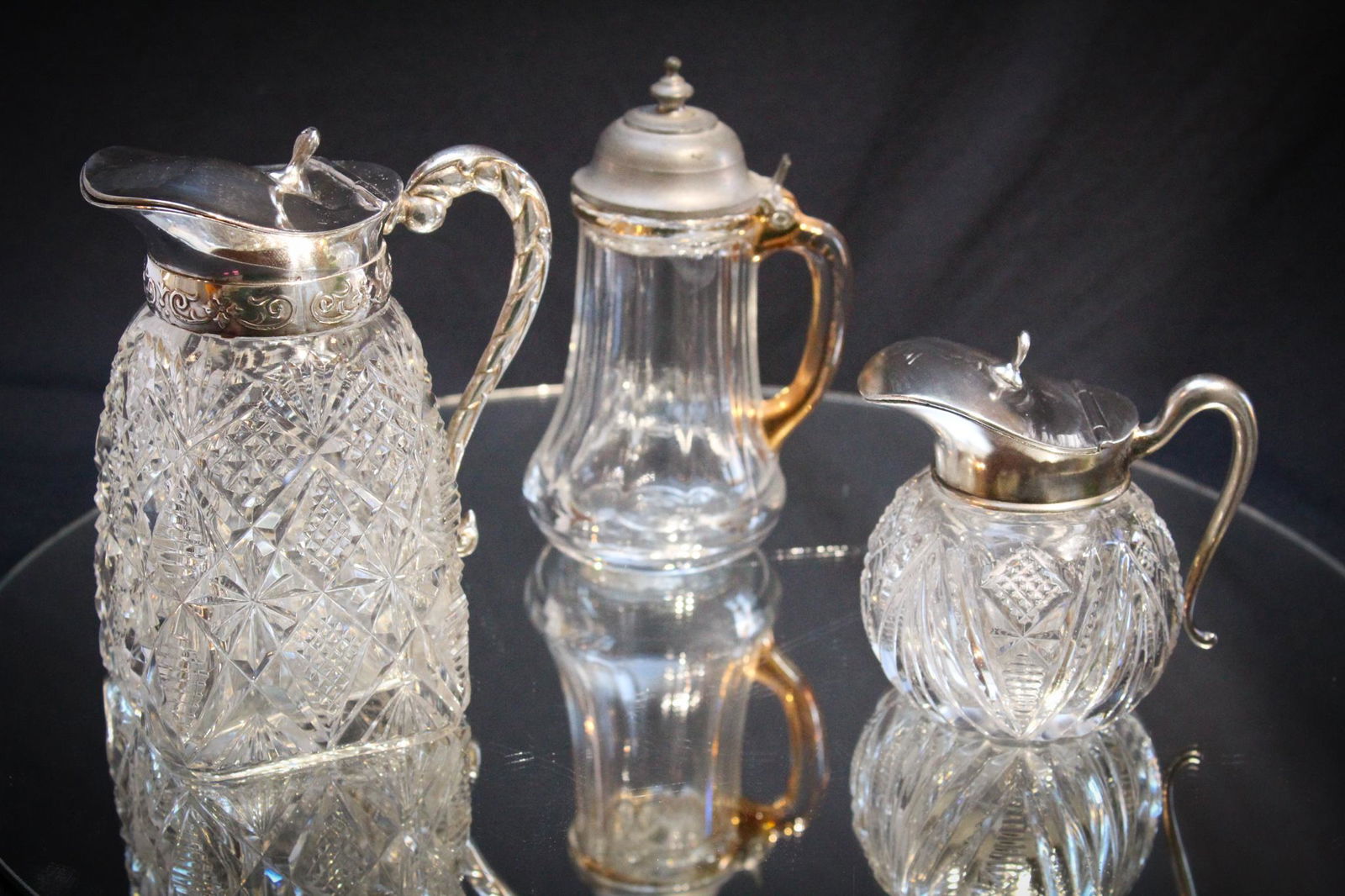 3 pc Lot Cut Pressed Victorian Silverplate syrup (1 of 8)