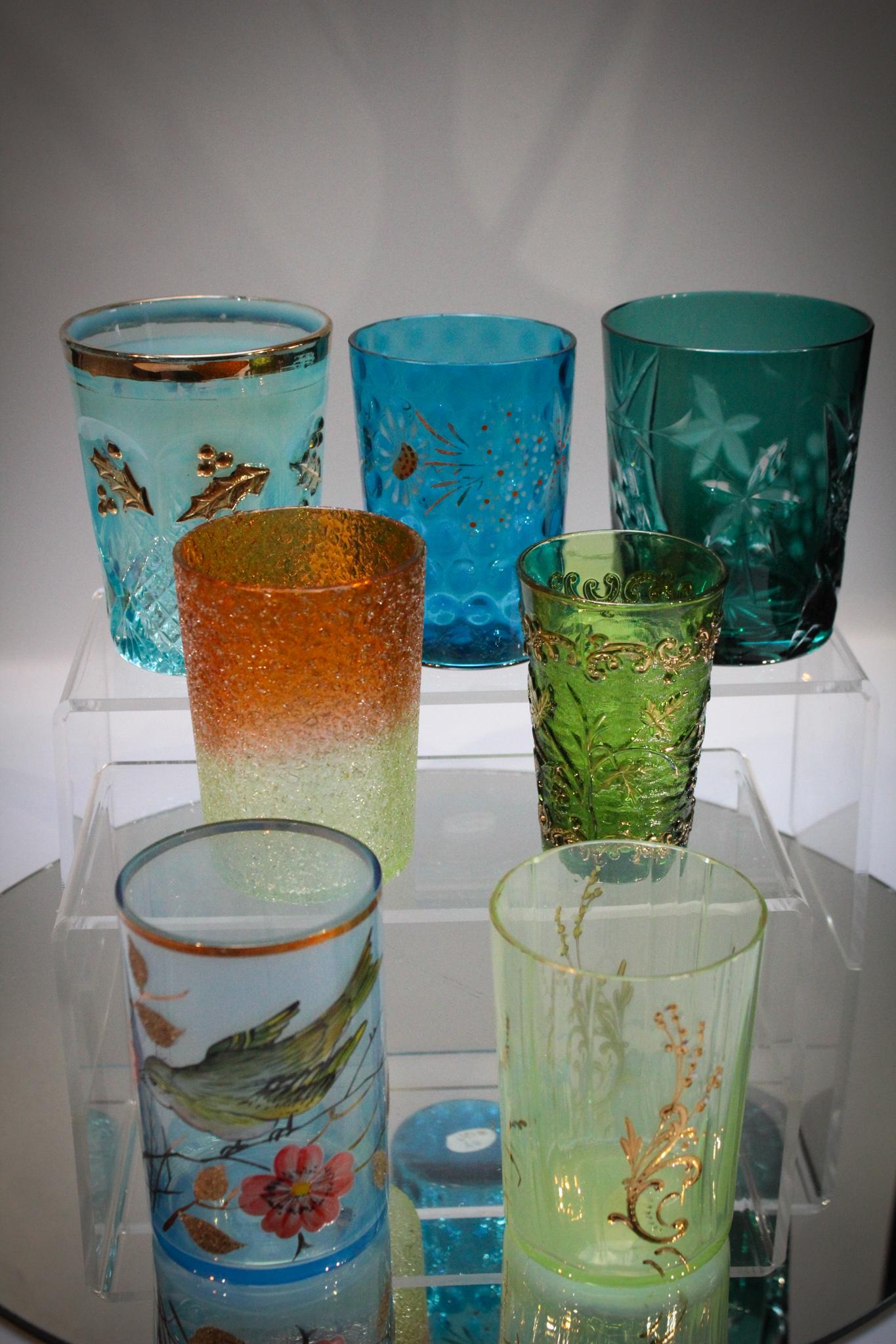 7 pc Lot Victorian Glass Assorted Tumblers (1 of 4)