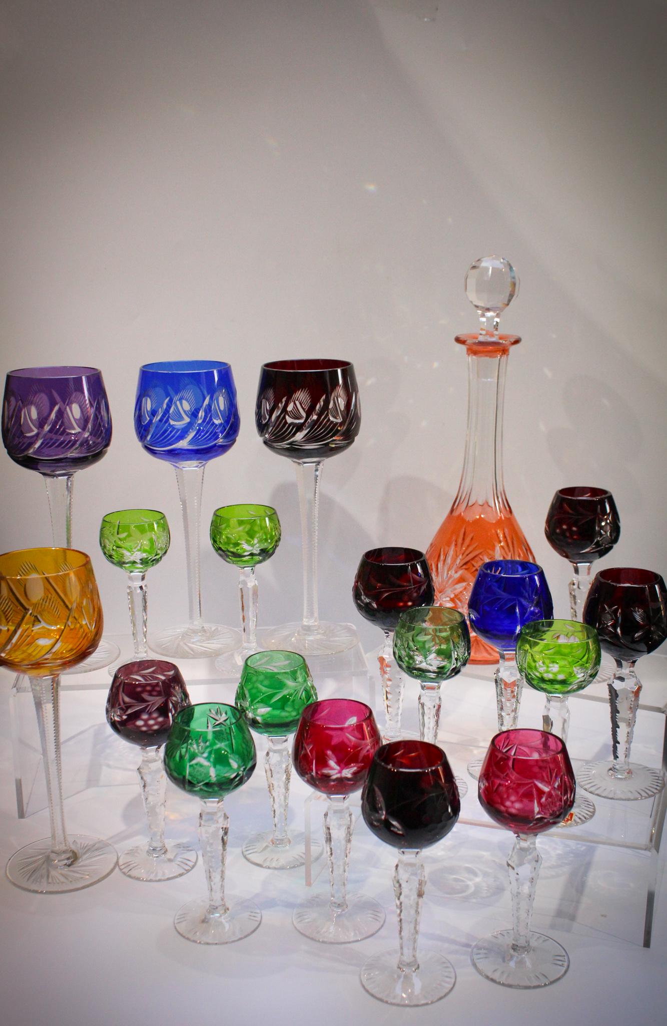 West Germany Cut to Clear Antique Glass Asst. Stemware (1 of 5)