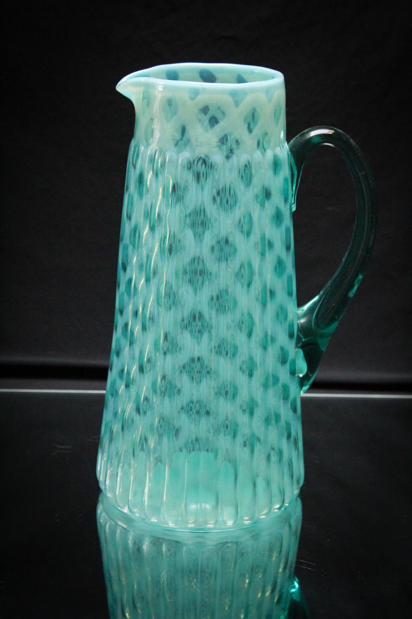 Northwoood Blue Opalescent Tankard Pitcher (1 of 5)