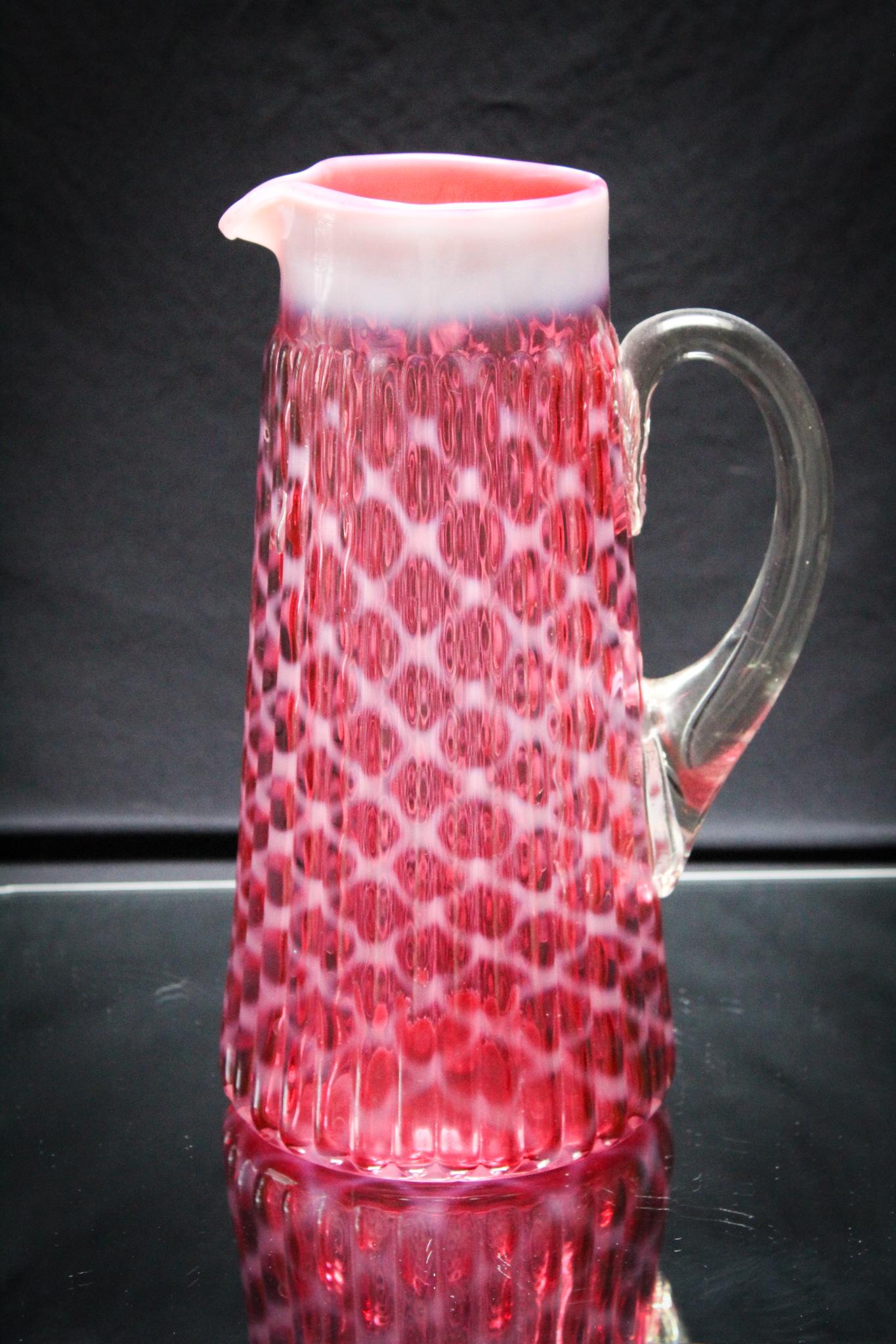 Northwood Cranberry Opalescent Tankard Pitcher (1 of 5)