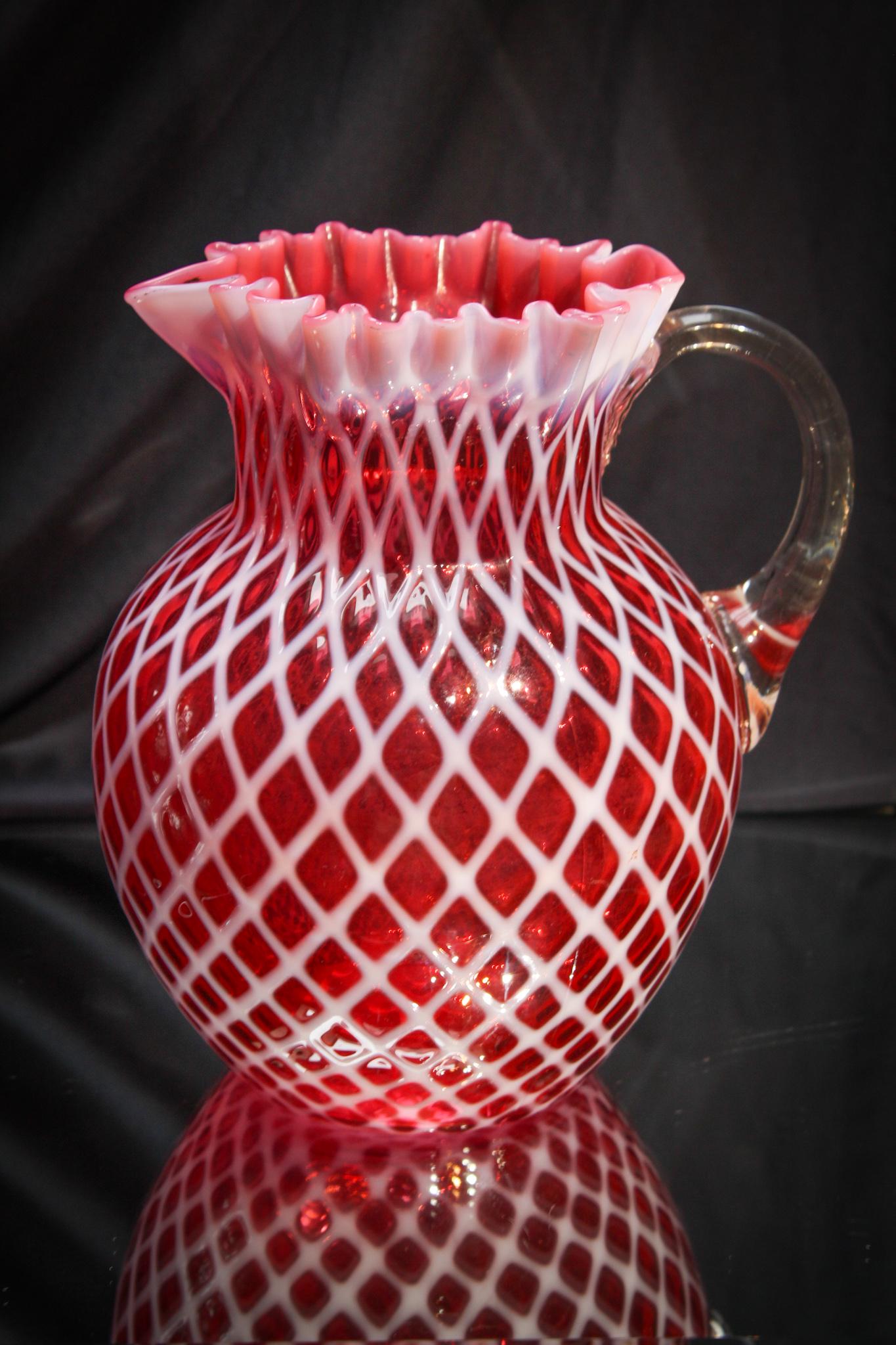 Northwood Cranberry Opalescent Water Pitcher (1 of 5)
