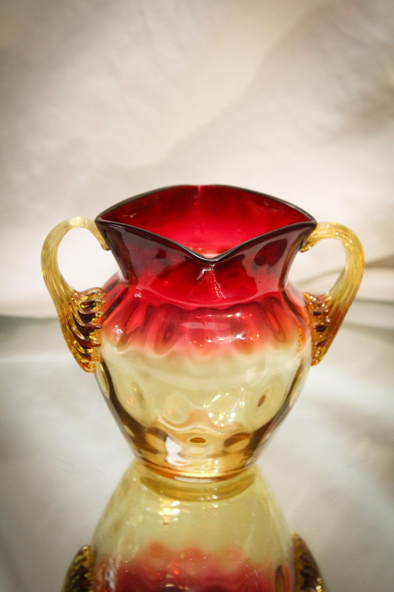 Mt Washington dbl Handle Amberina Sugar (1 of 5)