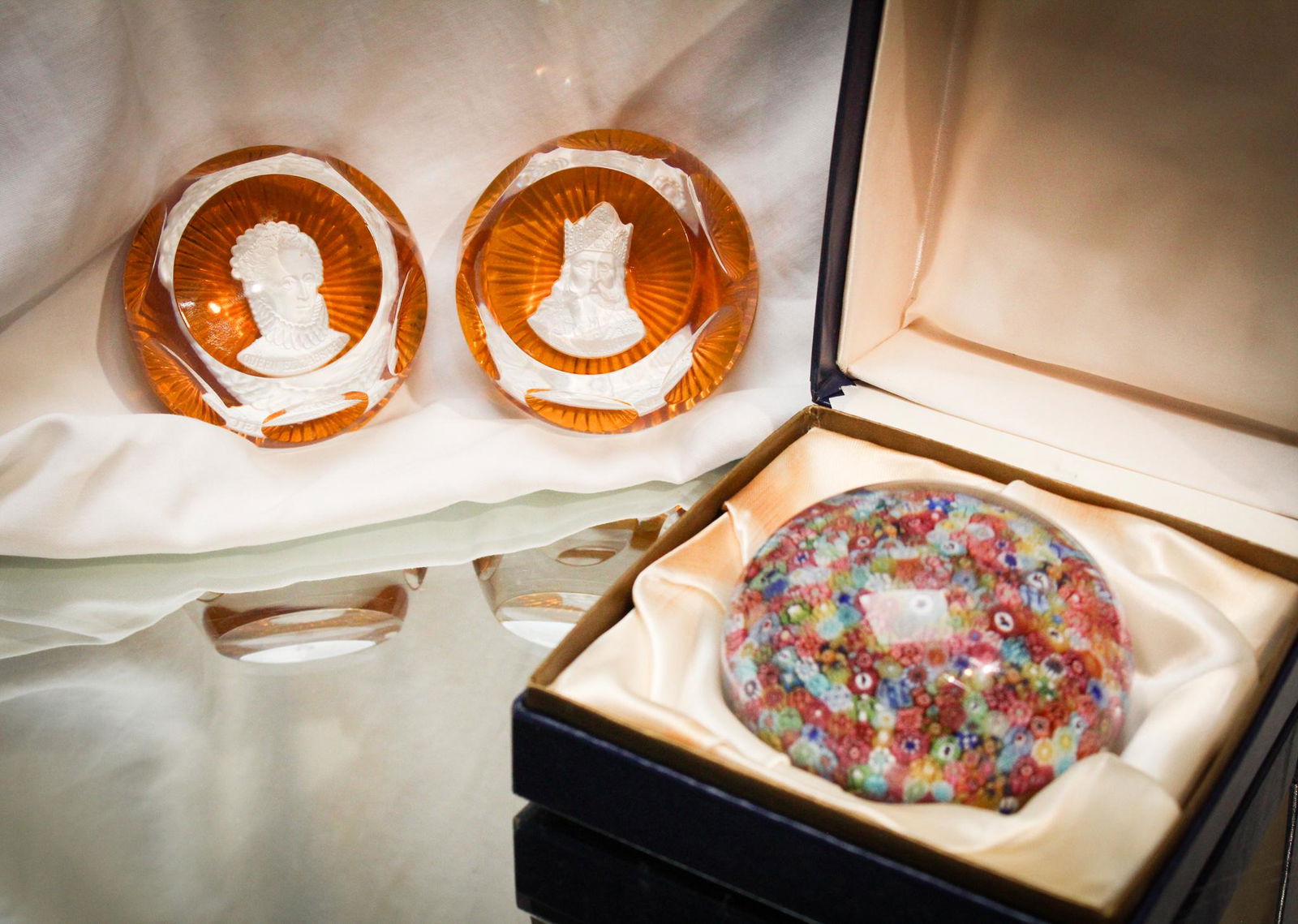 3pc Lot baccarat Paperweights (1 of 6)