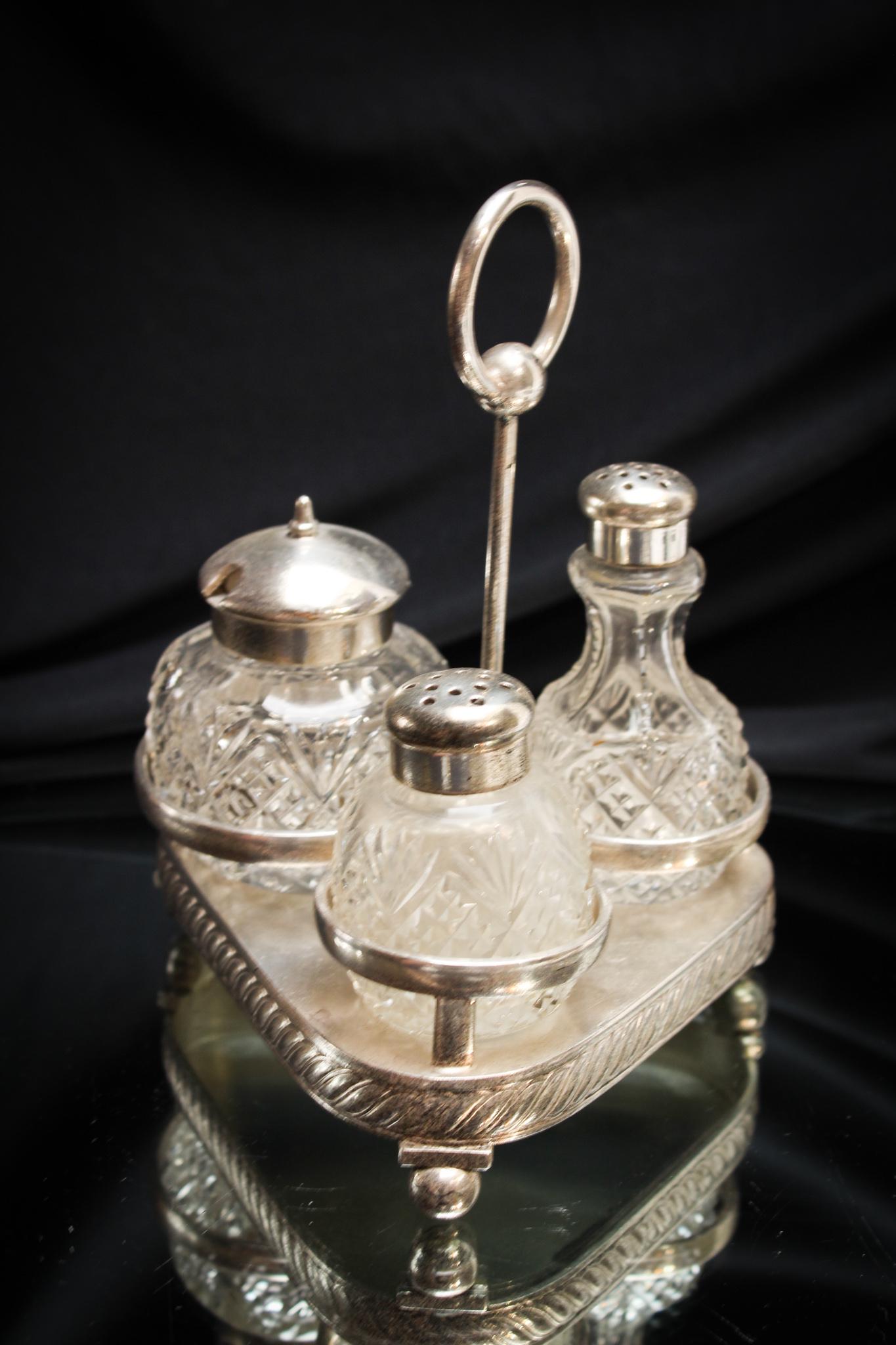 Cut Glass Barbour silverplate Victorian Condiment (1 of 4)