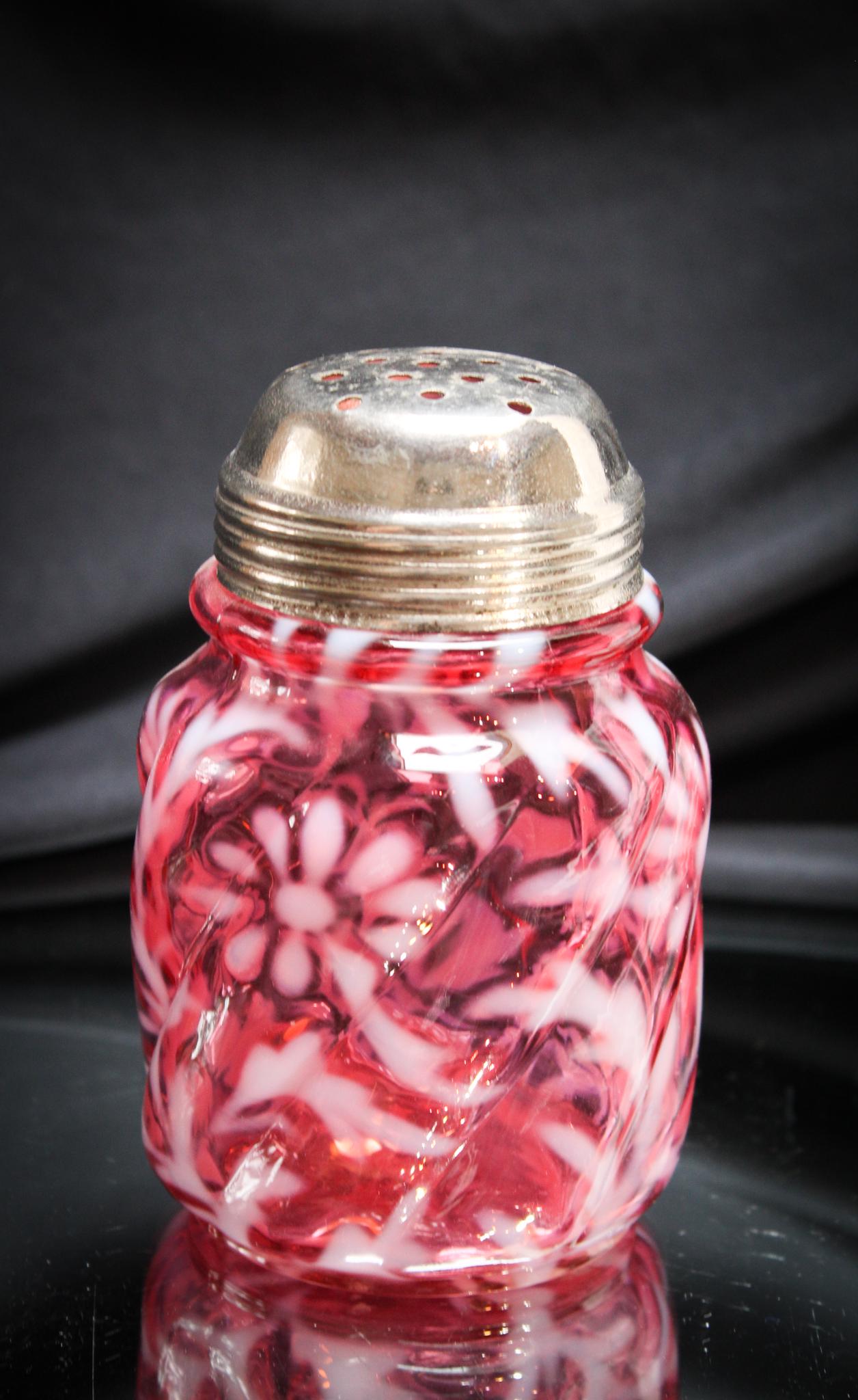 Northwood Cranberry Opalescent Victorian Sugar Shaker (1 of 4)