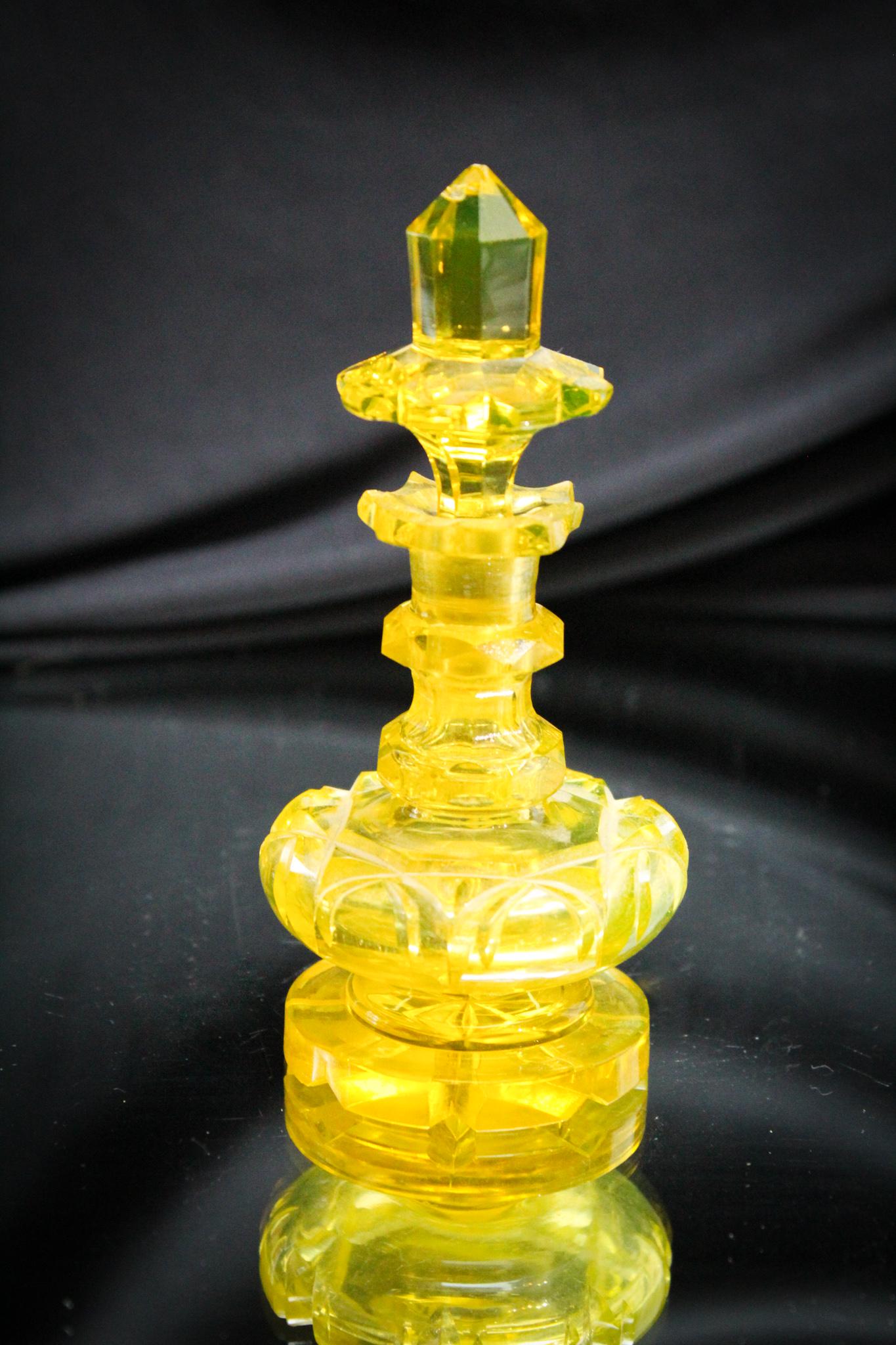 Vaseline Cut Glass Perfume (1 of 4)