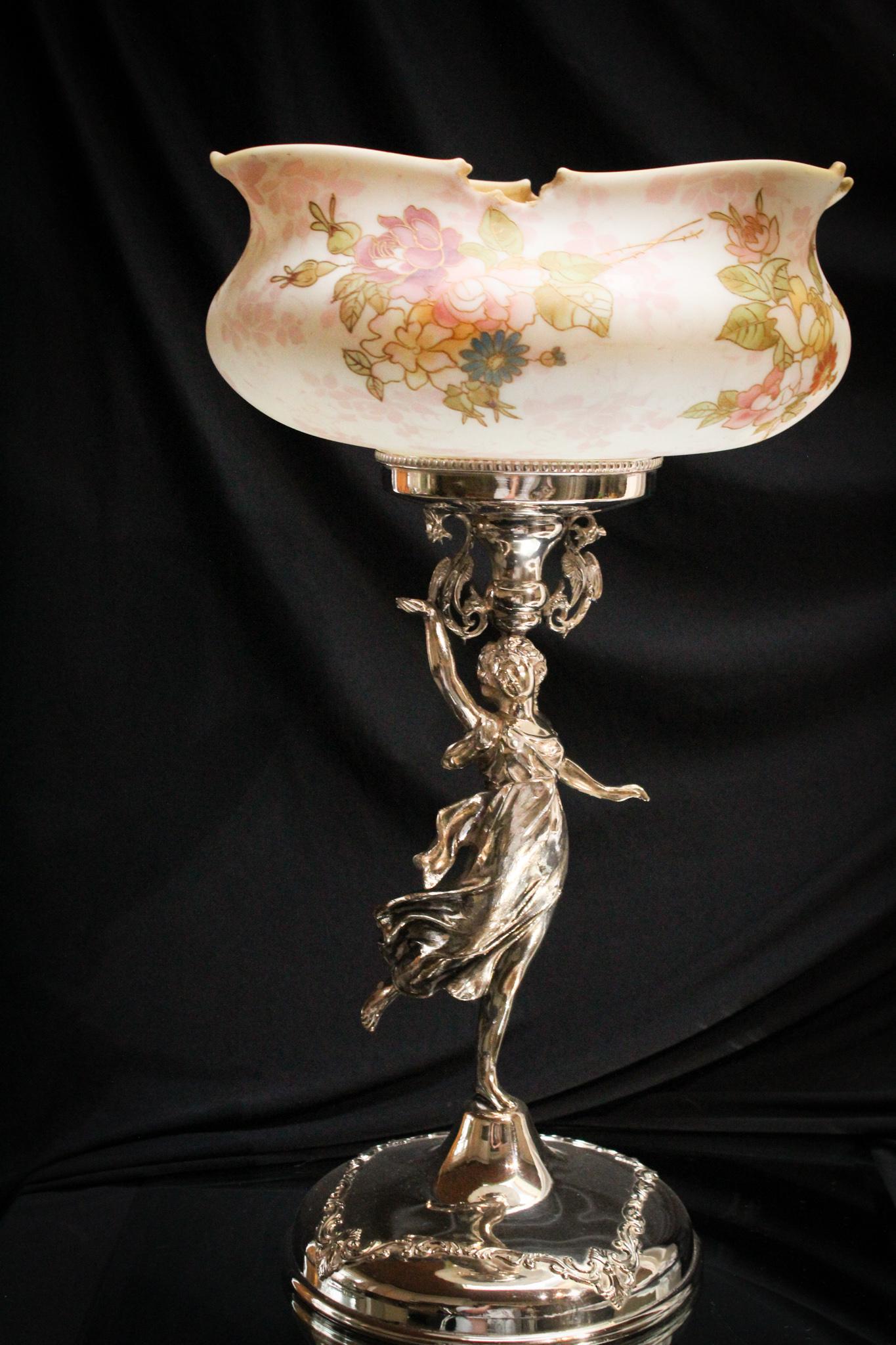 Mt. Washington Crown Milano Brides Bowl w/ Silverplate (1 of 13)