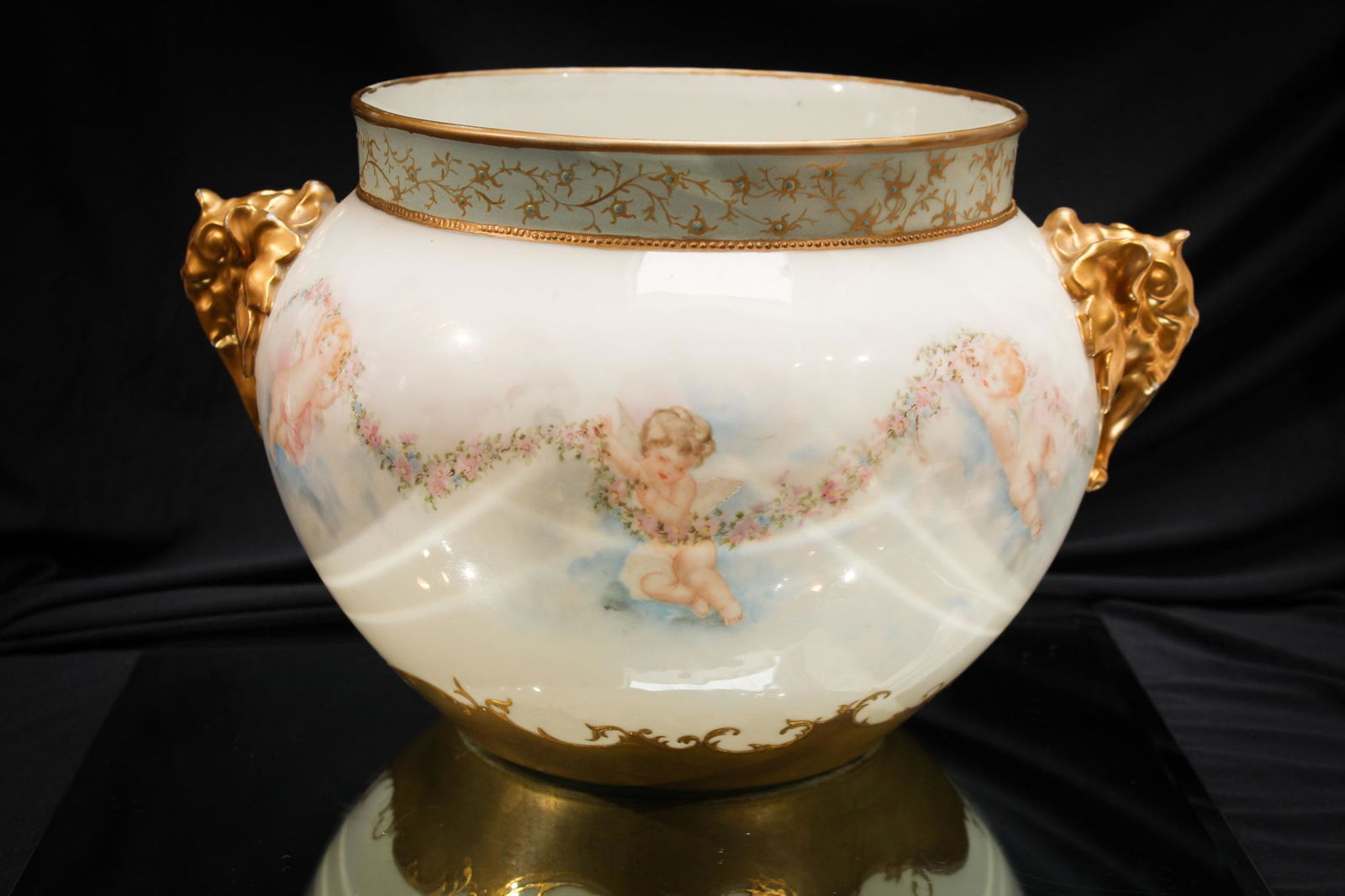 Limoges France Cherubs Jardinere (1 of 5)