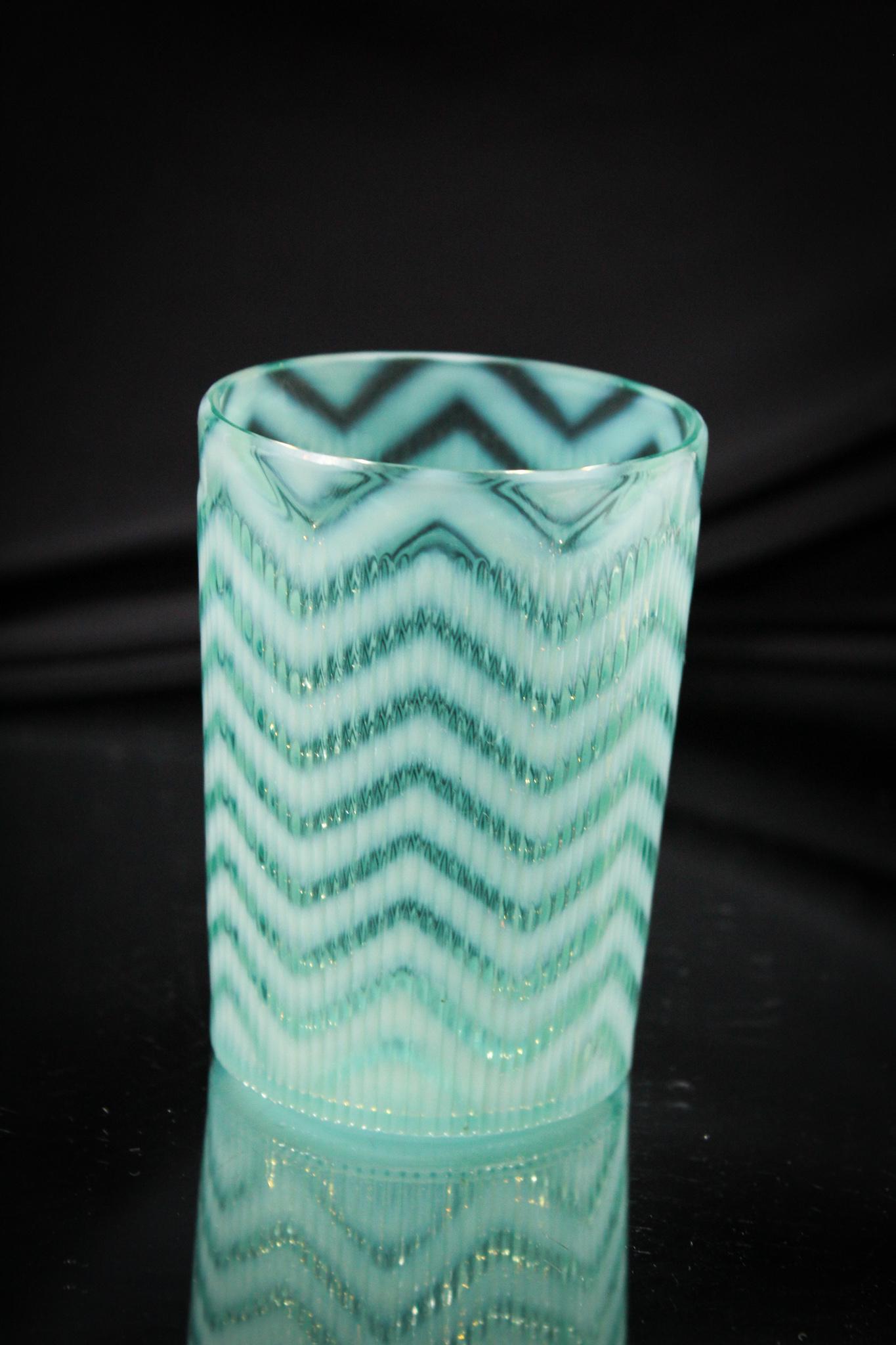 Rare Northwood Herringbone Opalescent Tumbler (1 of 3)