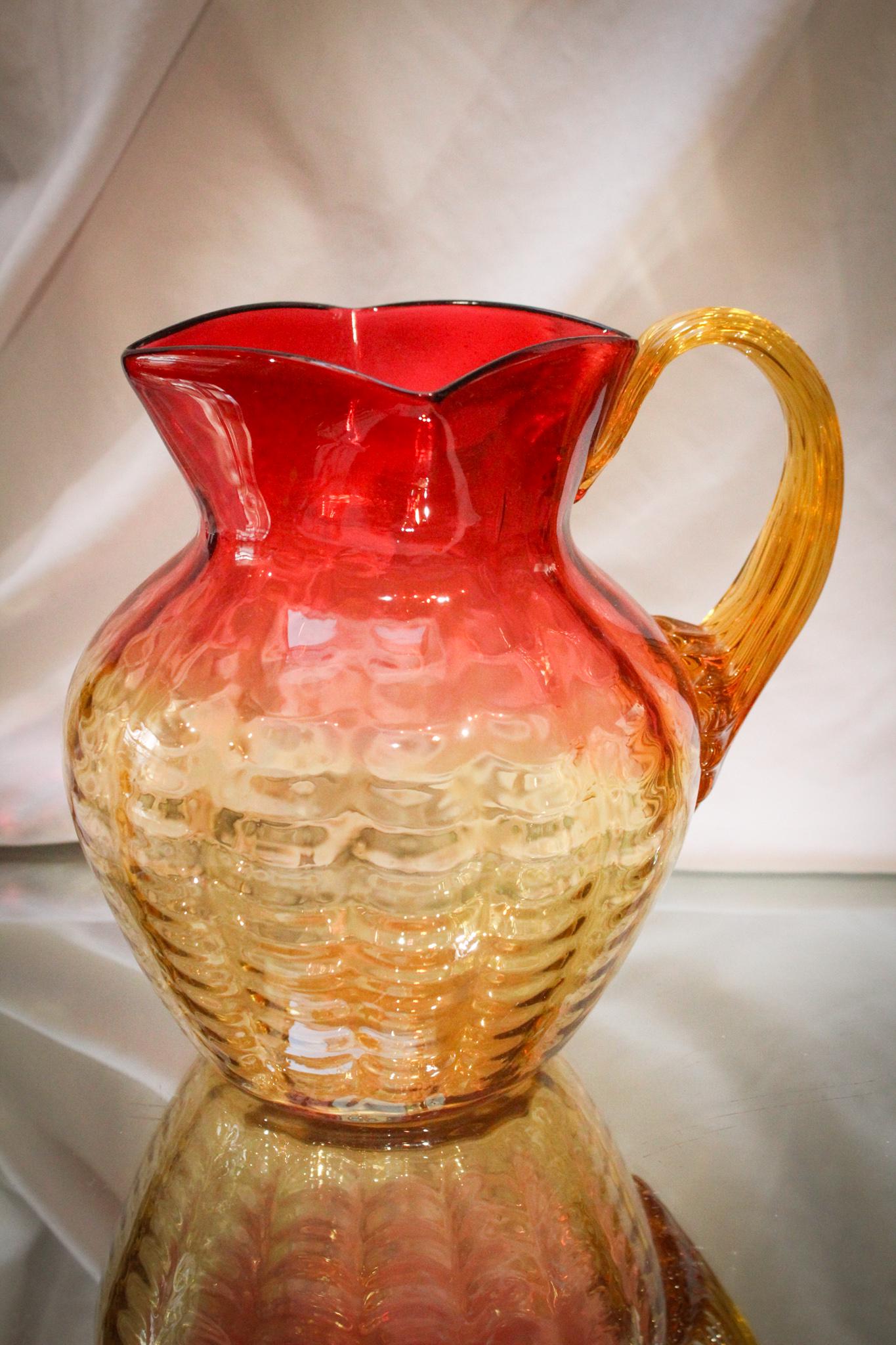 Phoenix Amberina Water Pitcher (1 of 4)