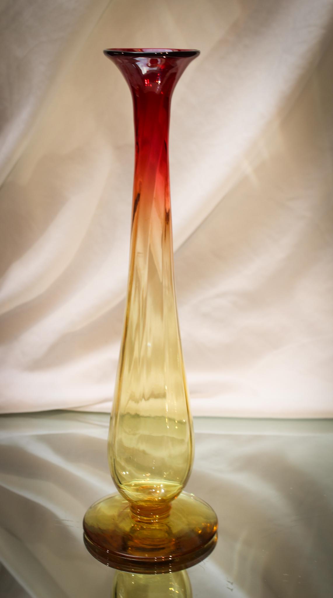 Libbey Amberina Victorian Glass Vase (1 of 3)