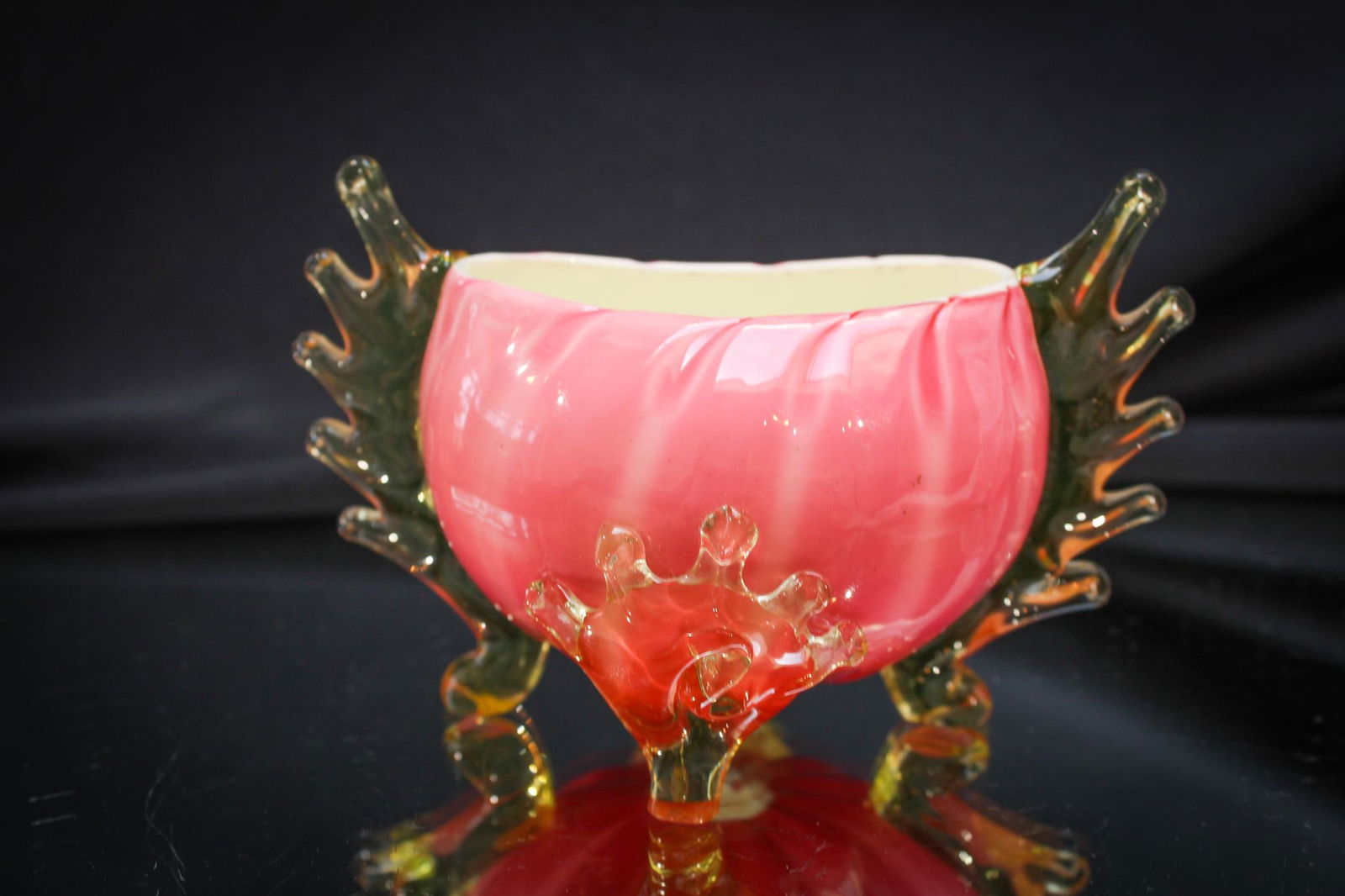 Pink Uranium Cased Victorian Cabinet Vase (1 of 5)
