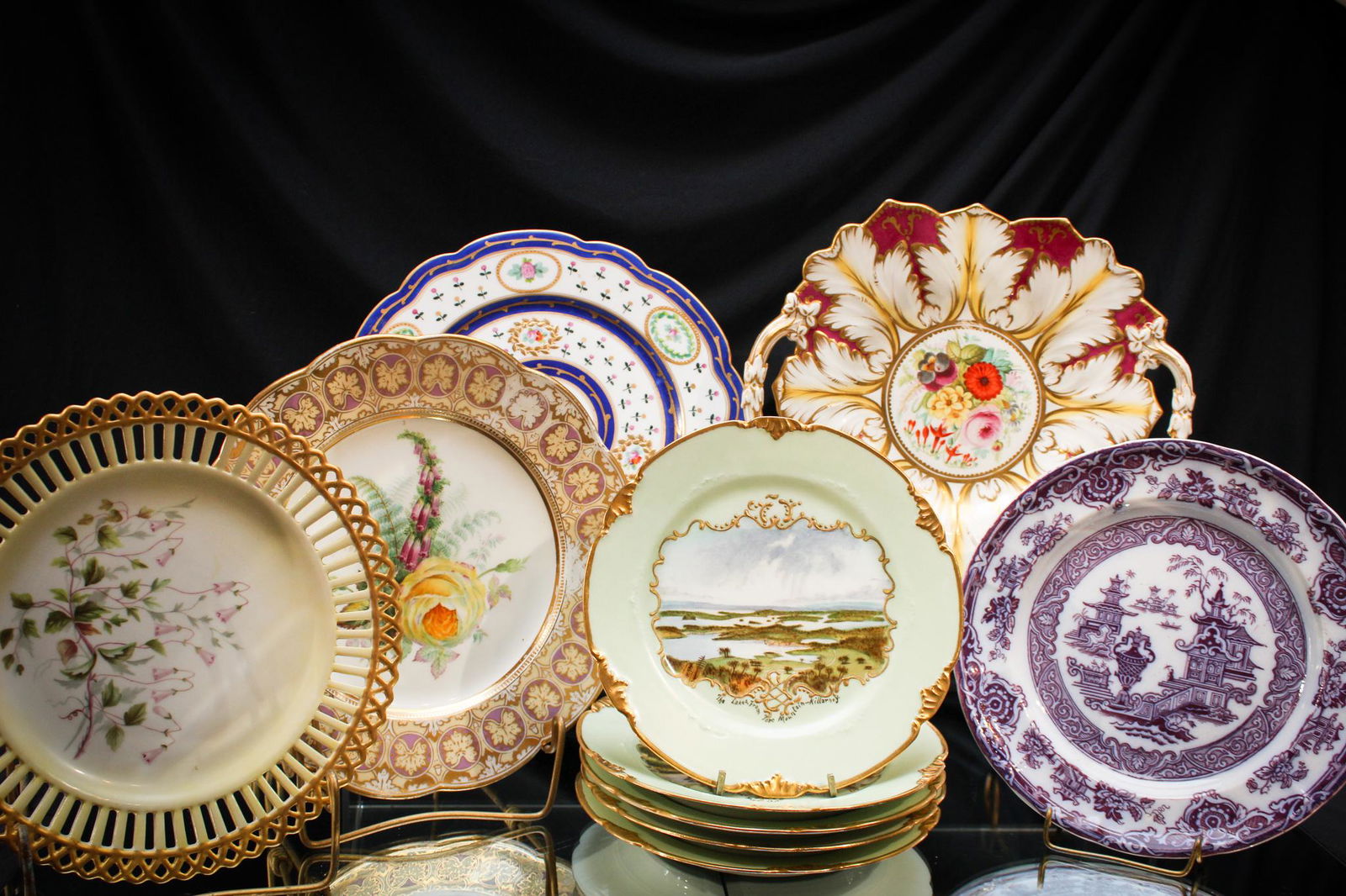 10 pc Lot French English Porcelain Plates (1 of 9)