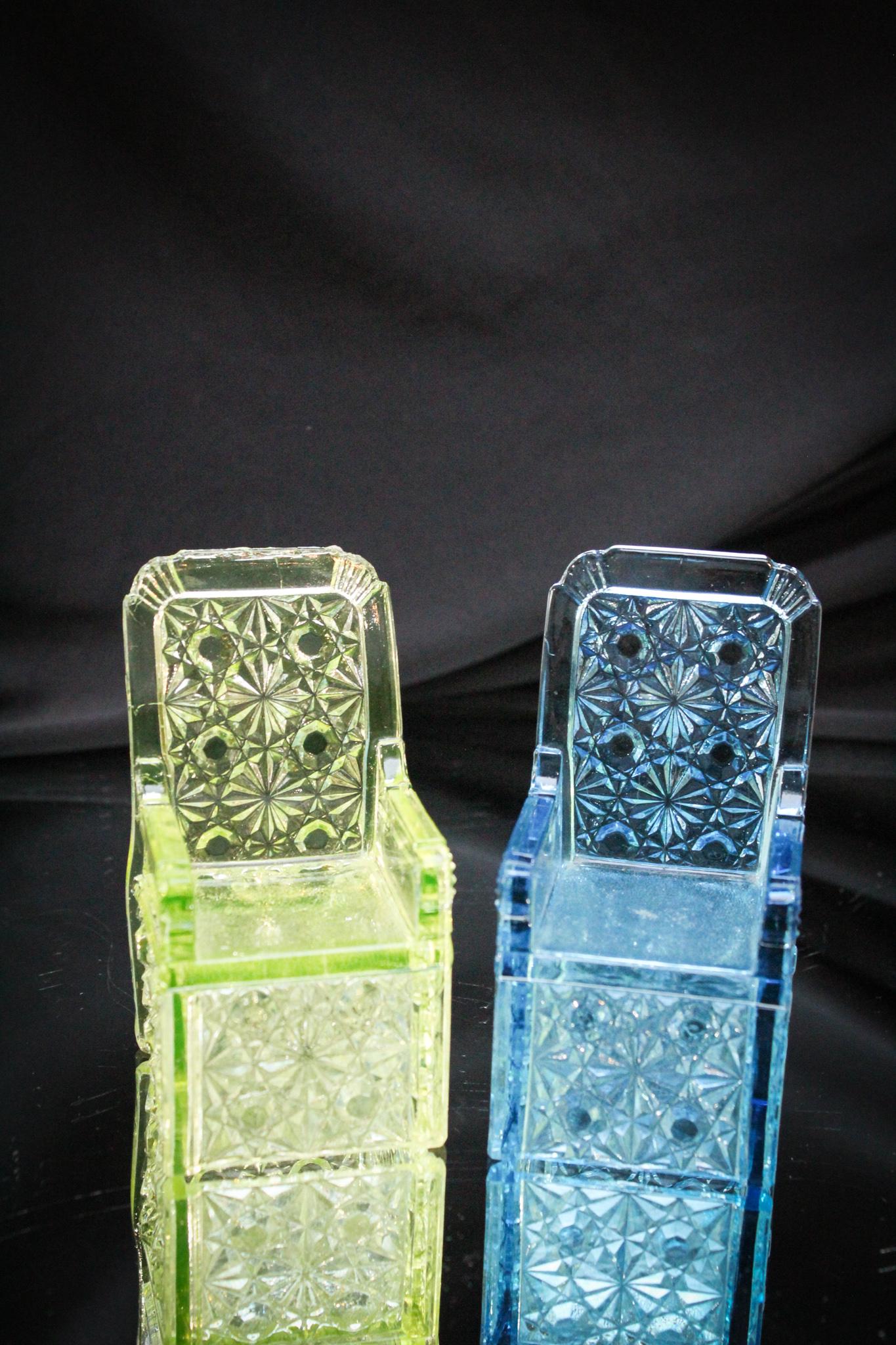 2 Duncan Glass Daisy Button Figural Chair Novelties (1 of 3)