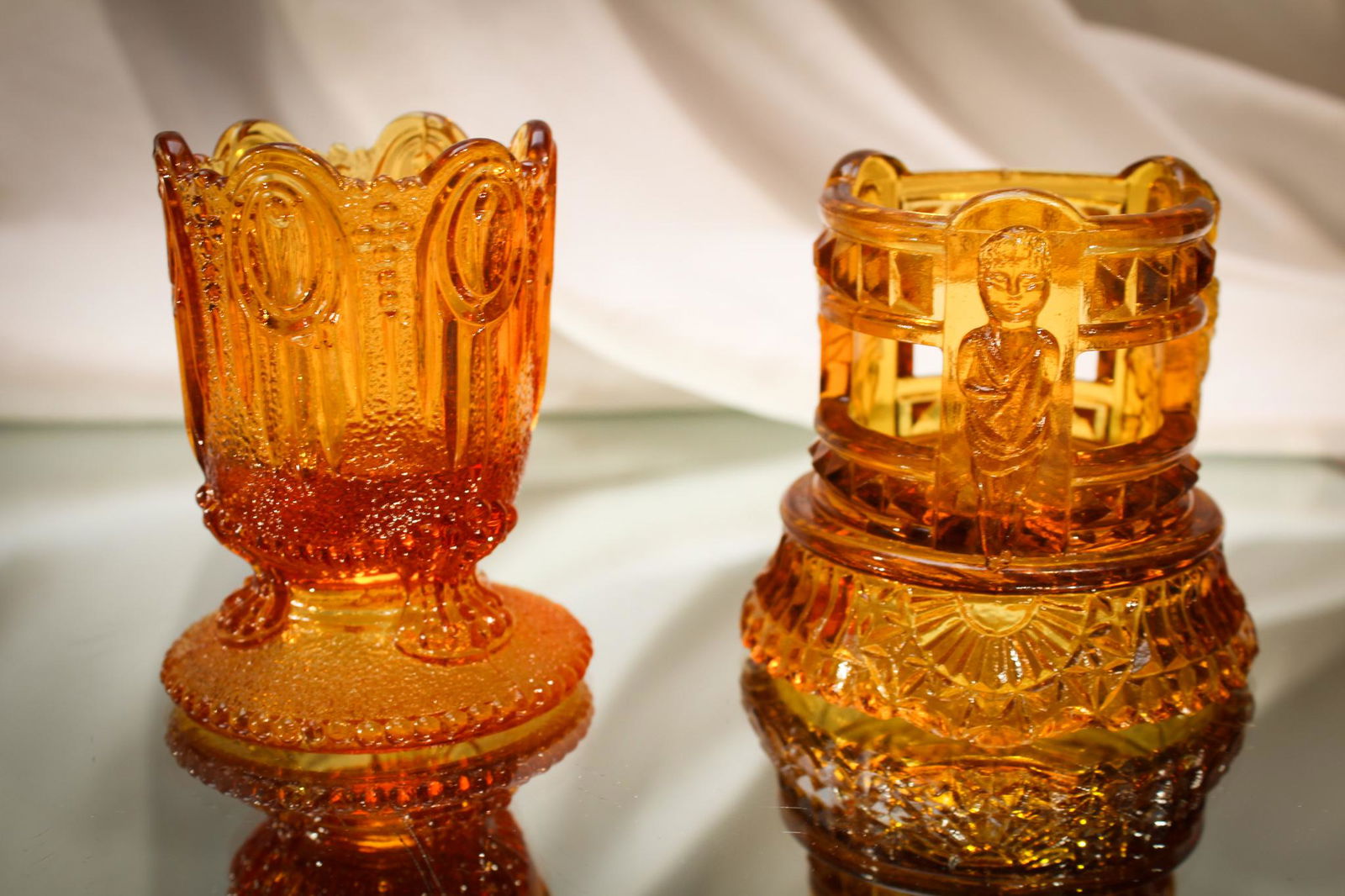 2 pc Lot Victorian Amber Toothpick Holders (1 of 5)