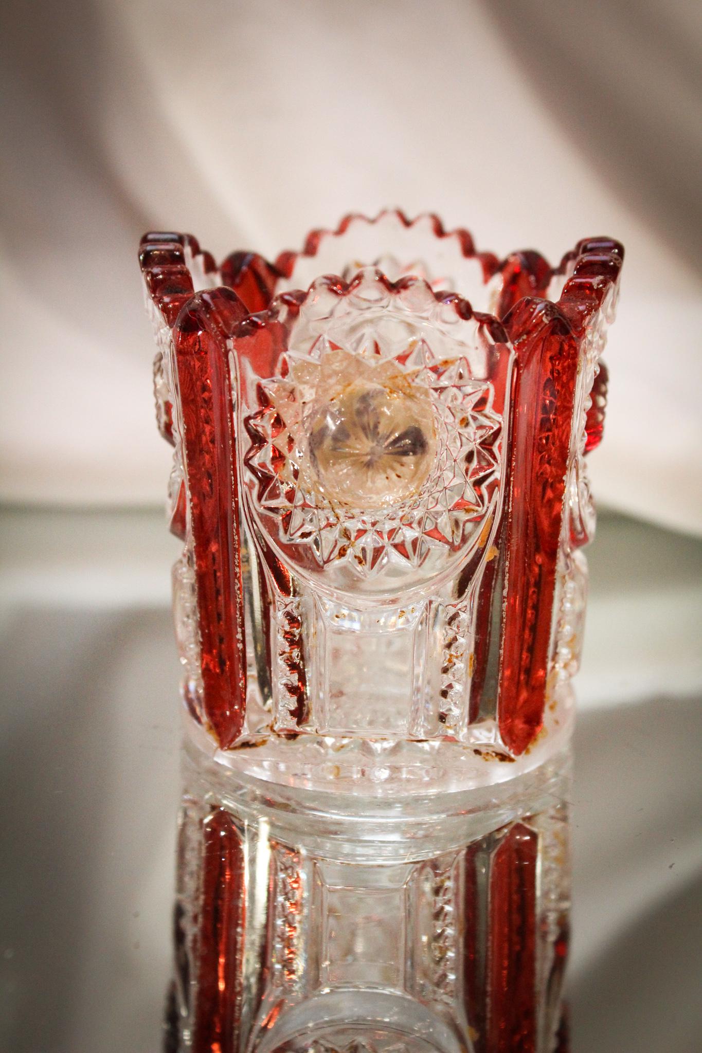 Heisey  Beaded Panel & Sunburst Victorian Toothpick Holder (1 of 3)