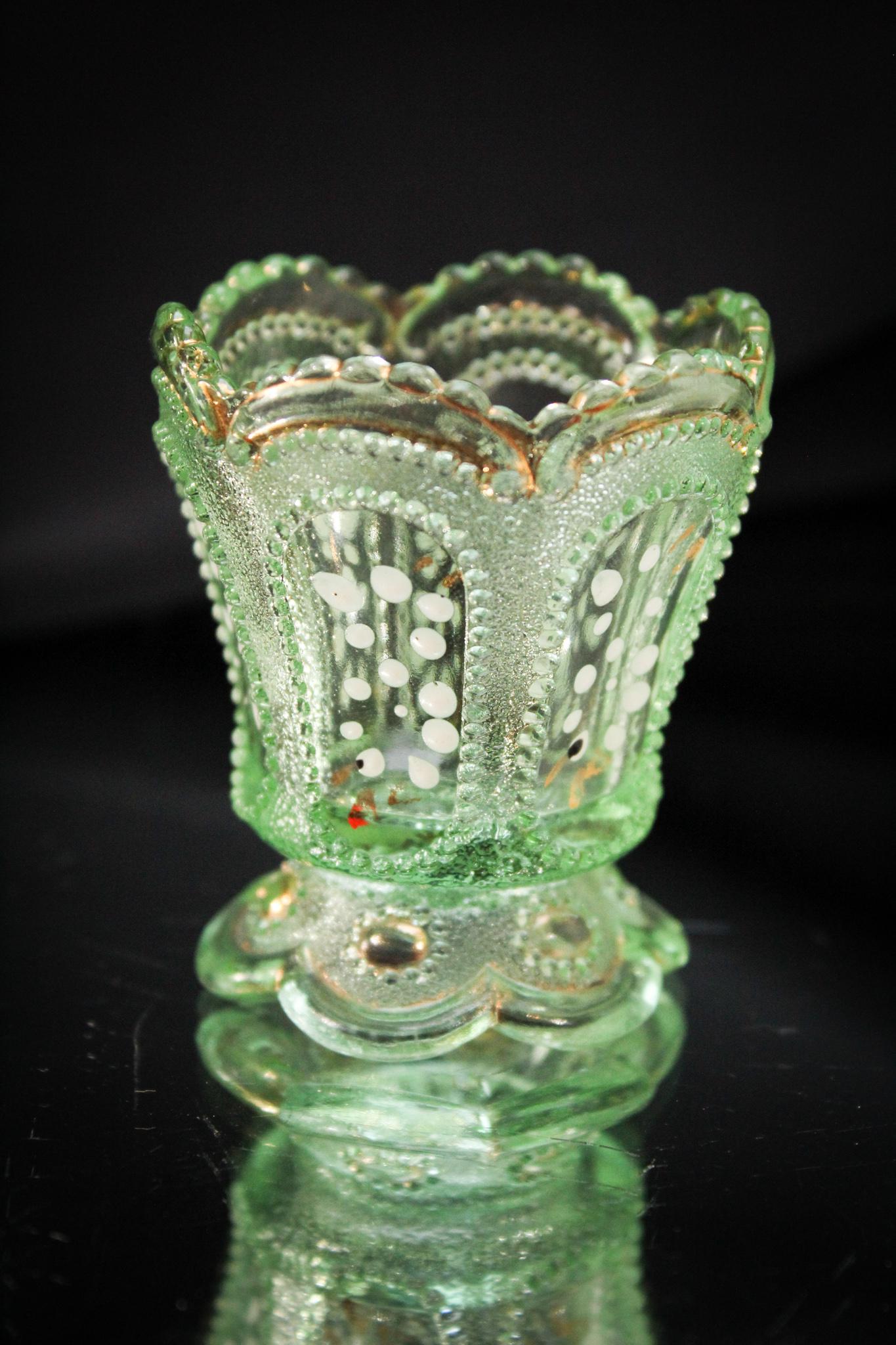 Beaded Ovals in Sand Victorian Toothpick Holder (1 of 3)
