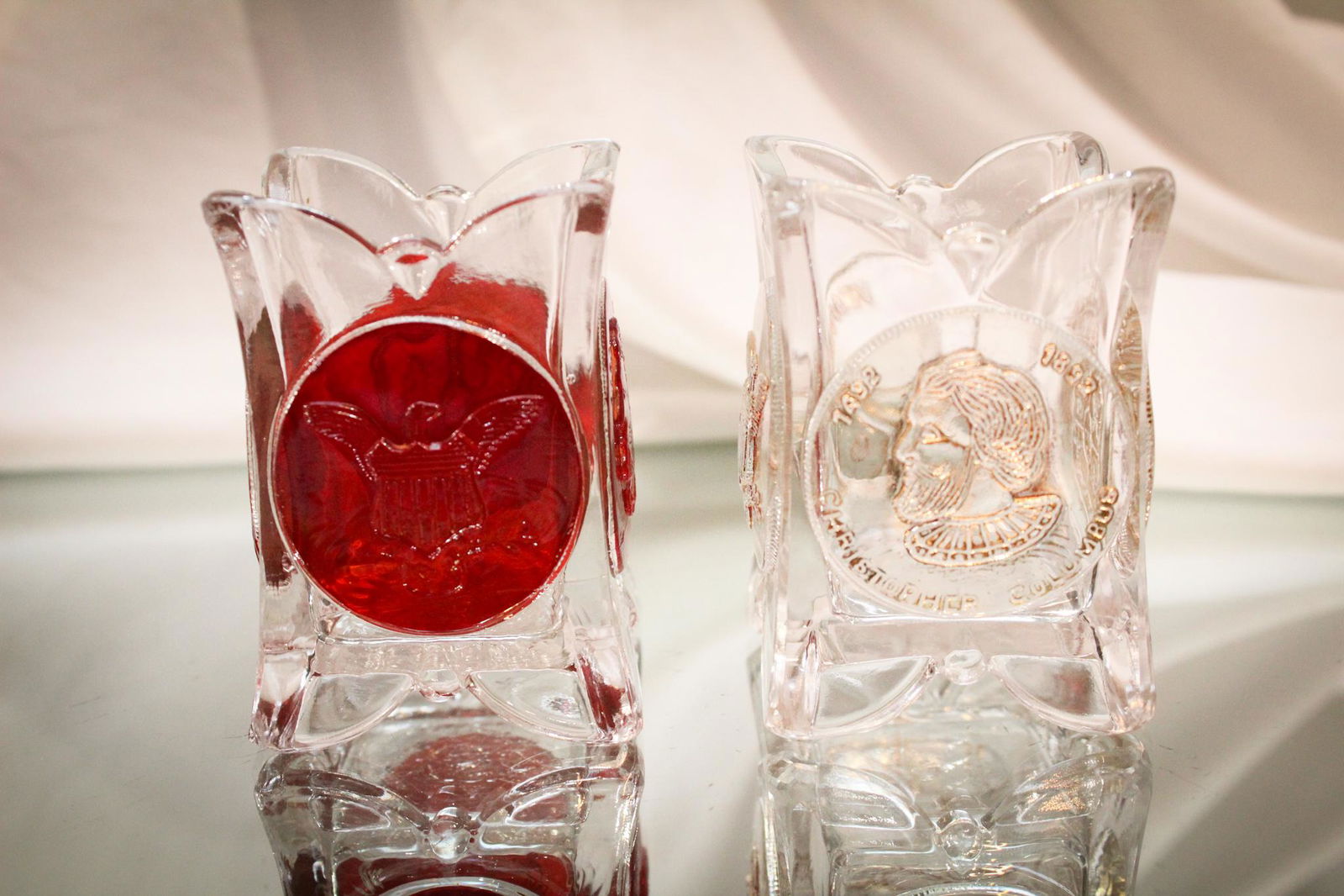 2 pc Lot Victorian Ruby Stained & More Toothpick Holders (1 of 3)