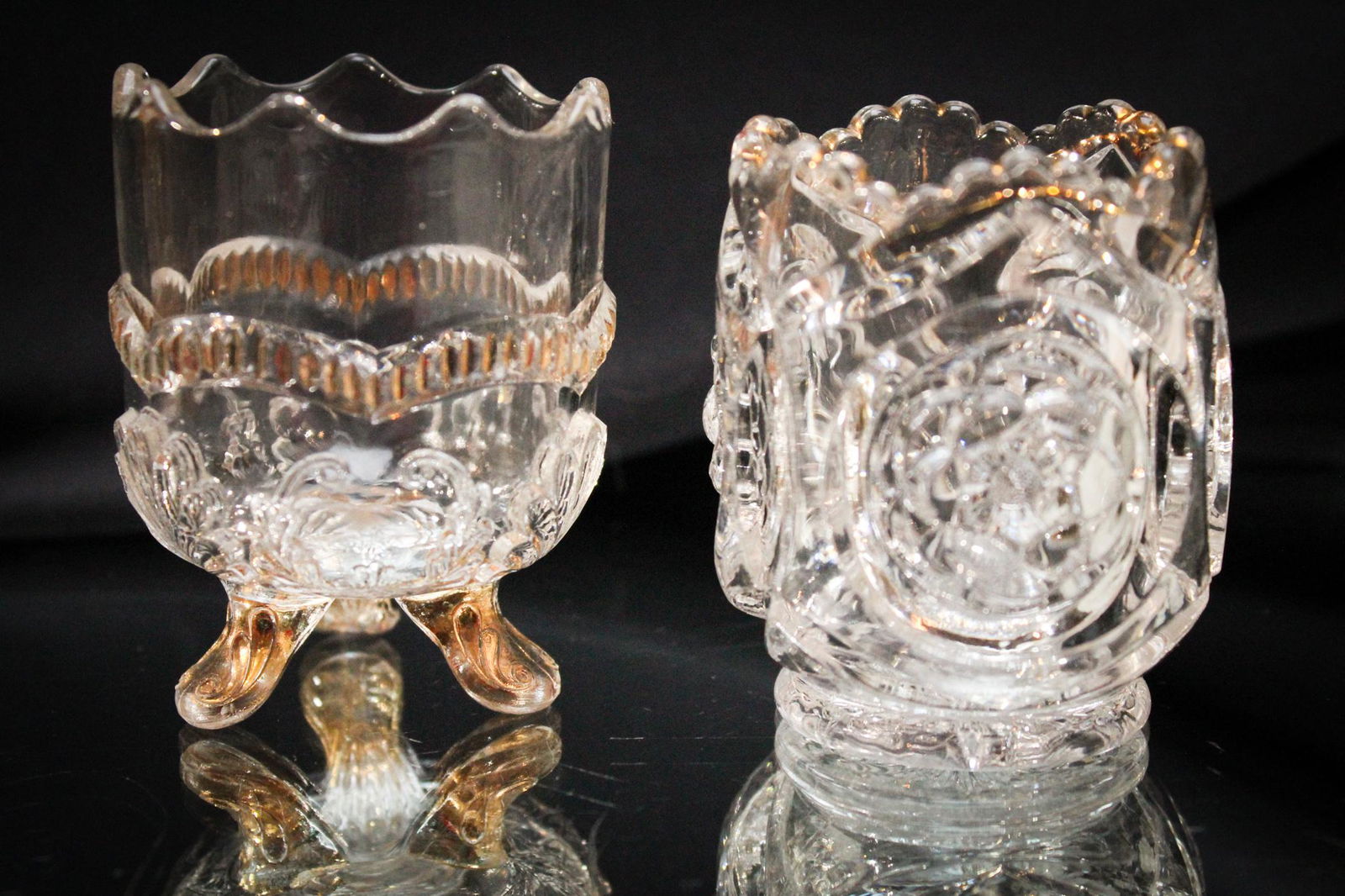 2 pc Lot Albany Glass & More Victorian Toothpick Holders (1 of 5)