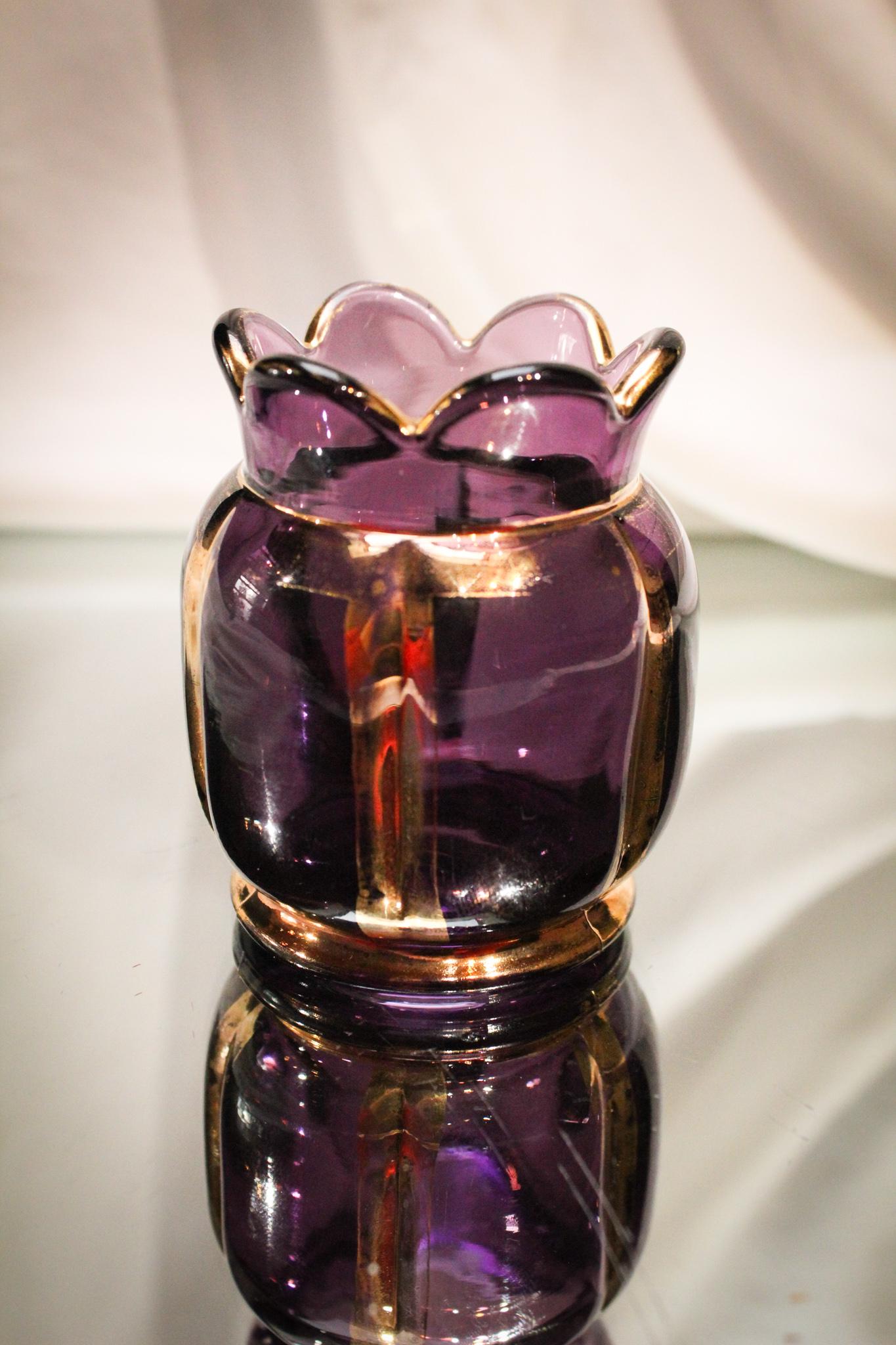 Riverside Amythest X-Ray Victorian Toothpick Holder (1 of 3)