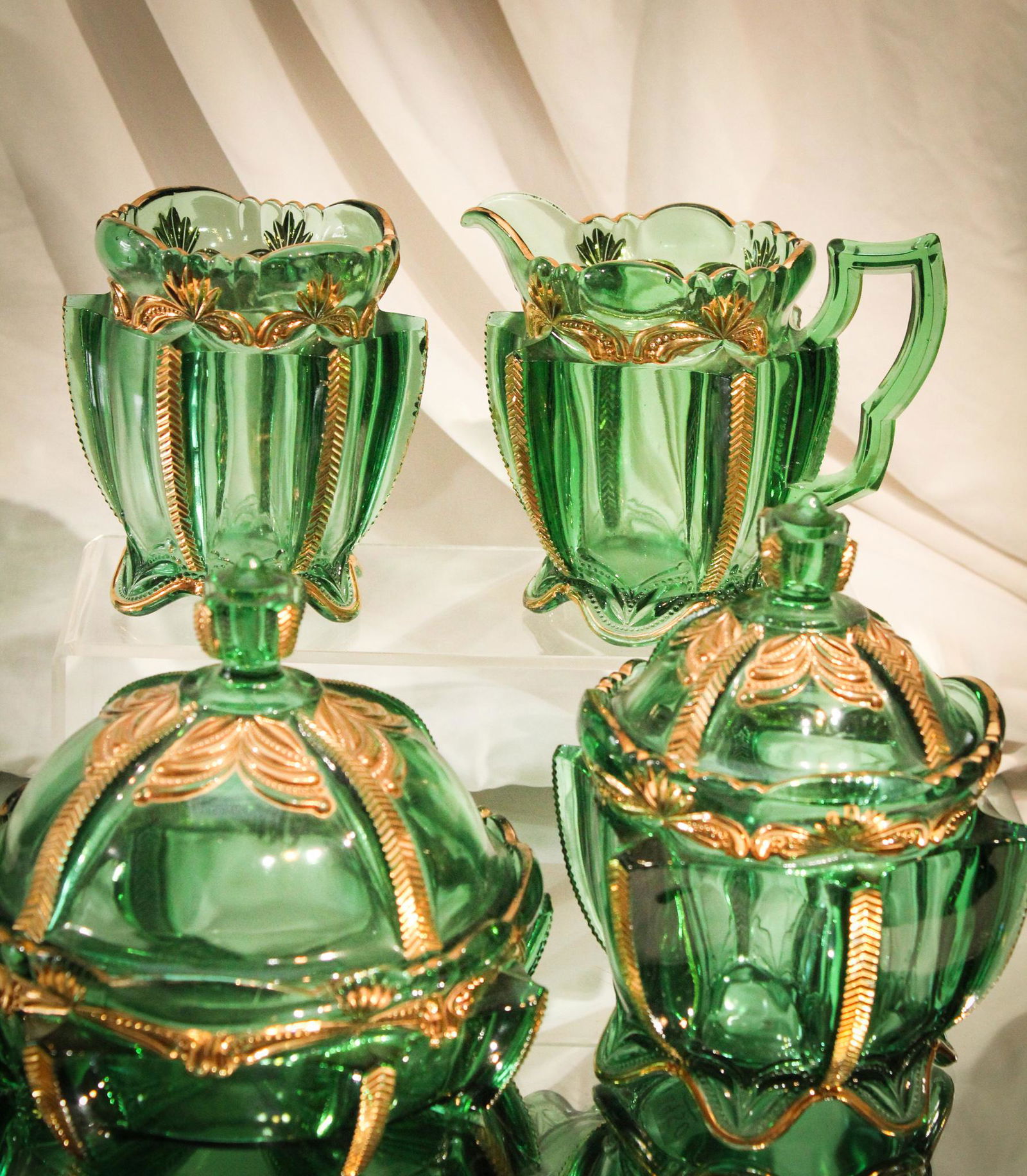 Greentown Herringbone Buttress Victorian Table Set (1 of 7)